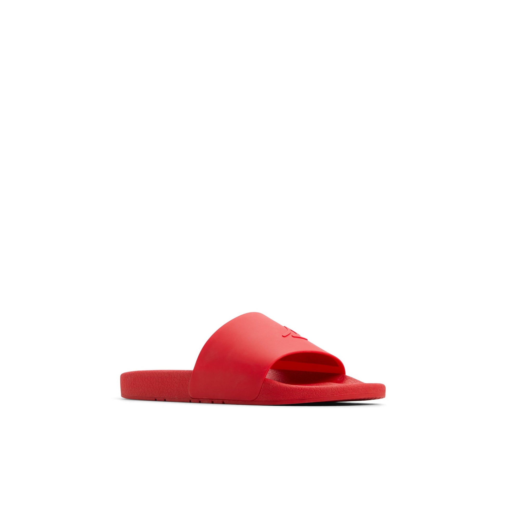 Side view of Red Freeboard Sandals Slide Sandals