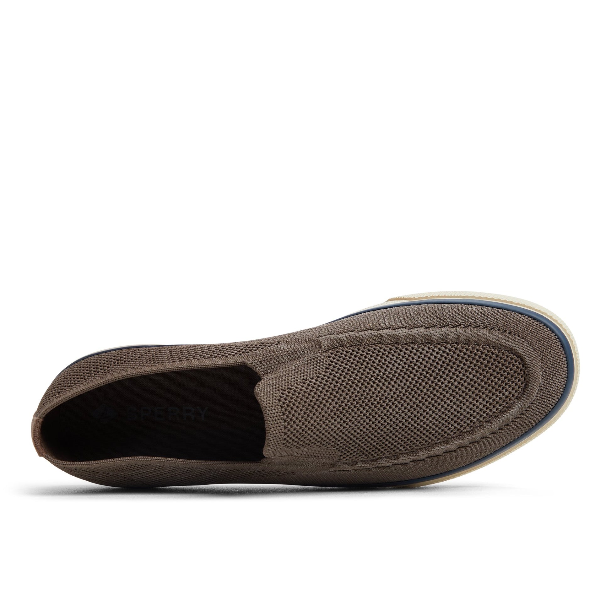 Top-down view of the Dark Brown Fly Bridge Slip-on Sneakers Loafers