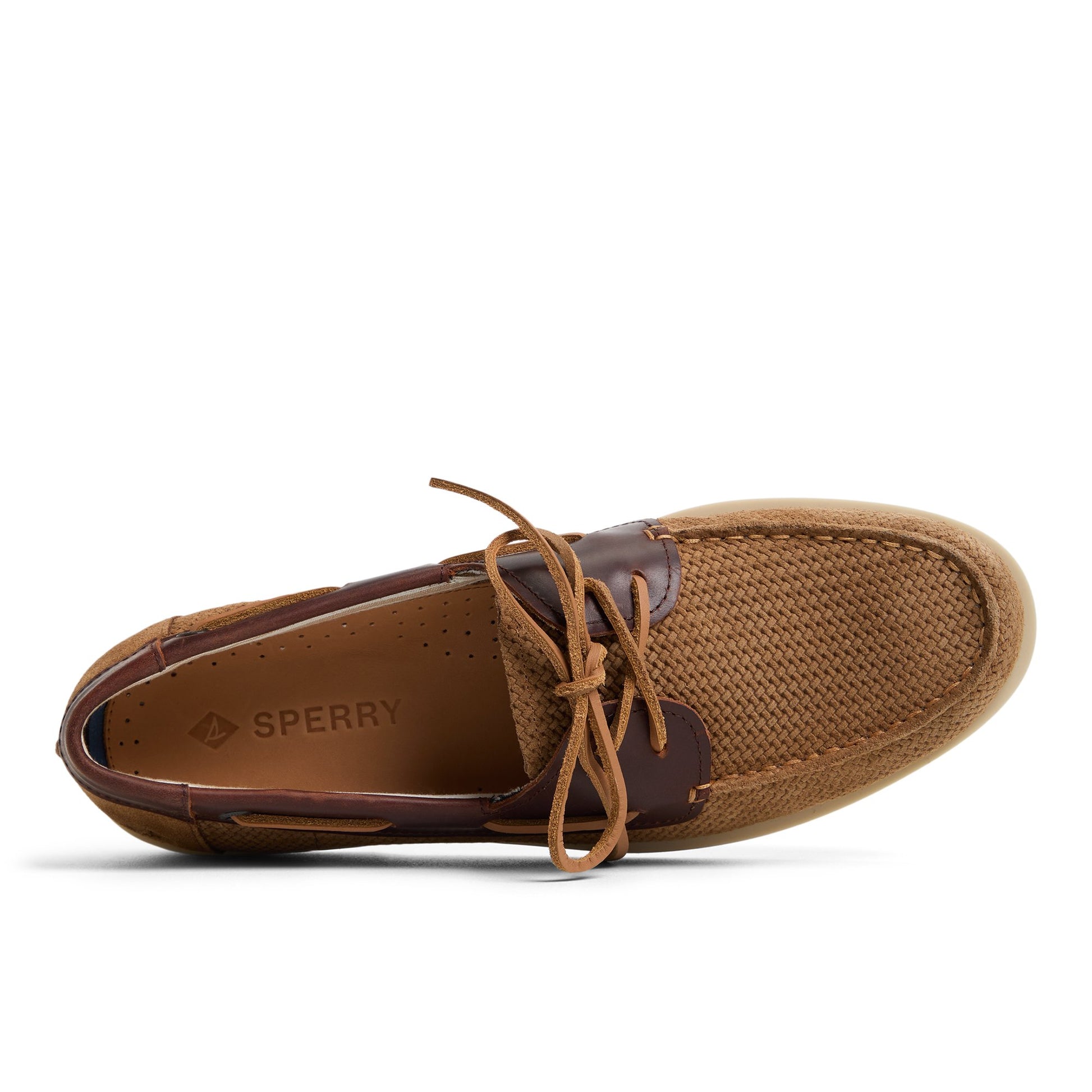 Top-down view of the Brown Authentic Original™ 2 Eye Summer Boat Shoe Boat Shoes