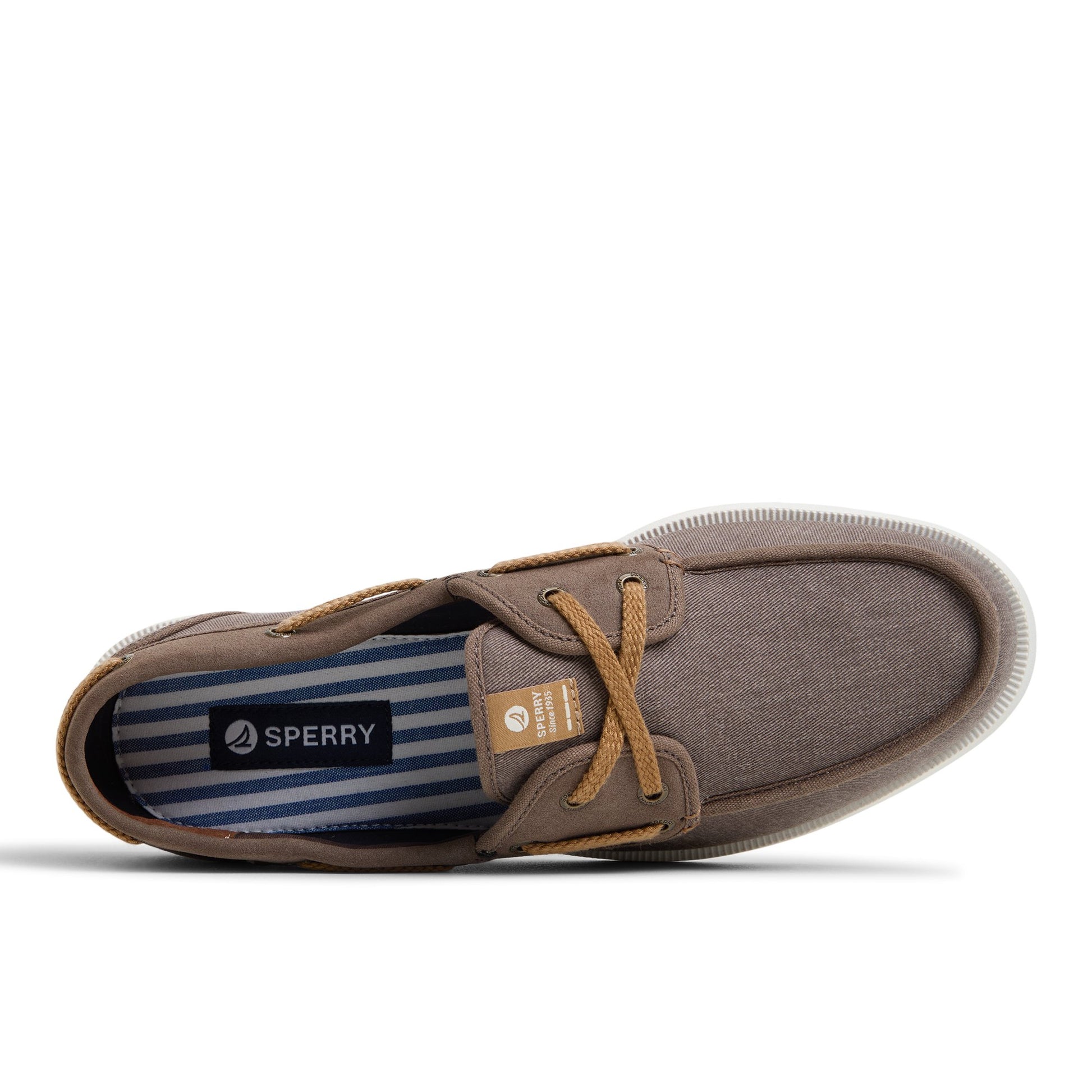 Top-down view of the Dark Brown Helmsman Boat Shoe Boat Shoe