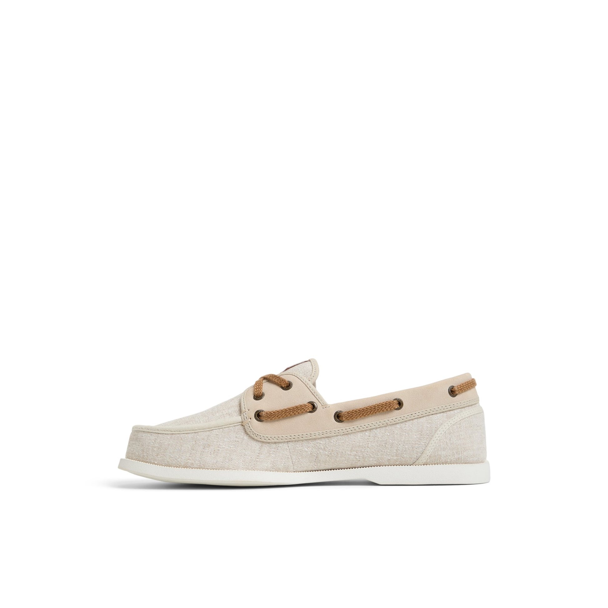 Three-quarter angle of Natural Helmsman Boat Shoe Boat Shoe's back side