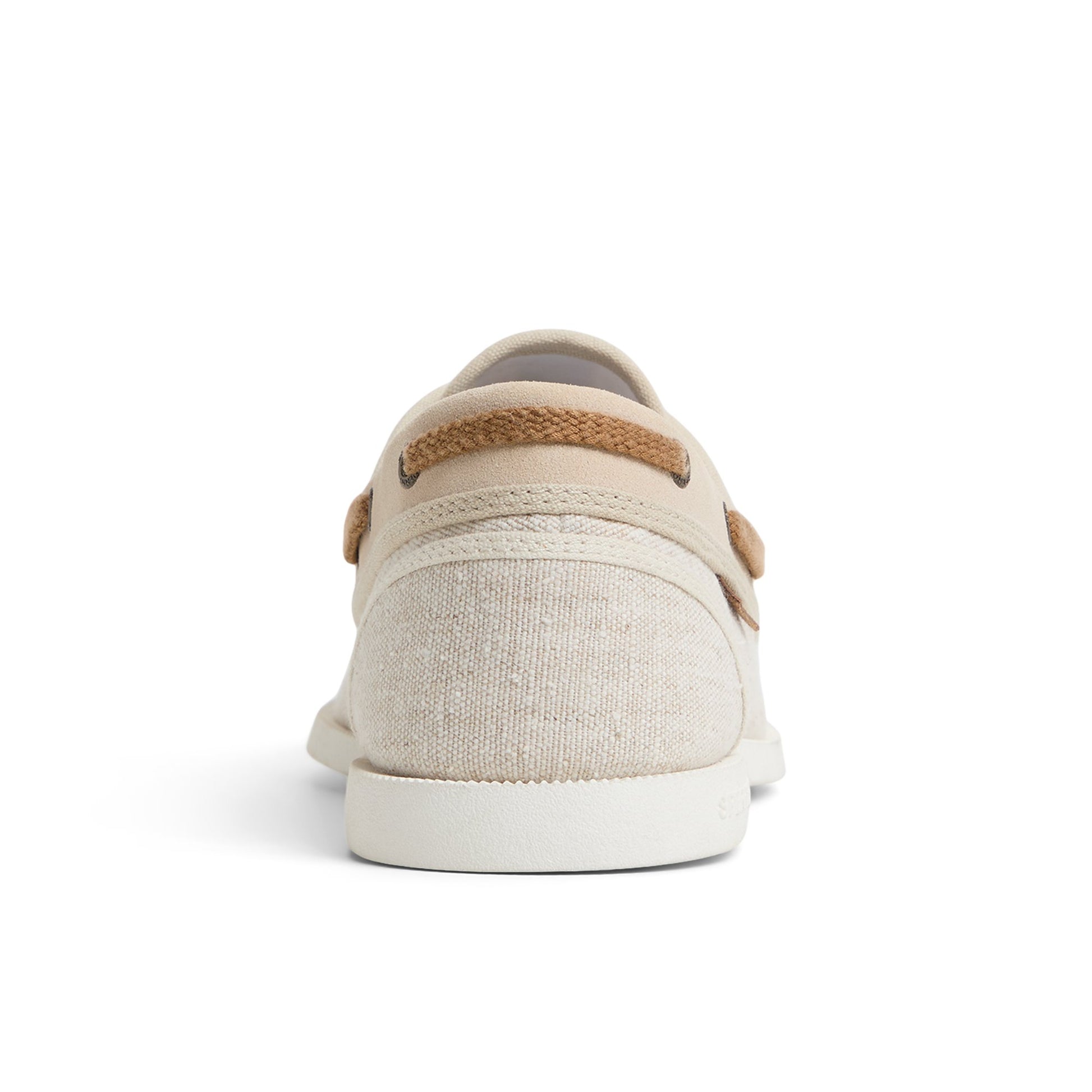 Three-quarter angle of Natural Helmsman Boat Shoe Boat Shoe's front side
