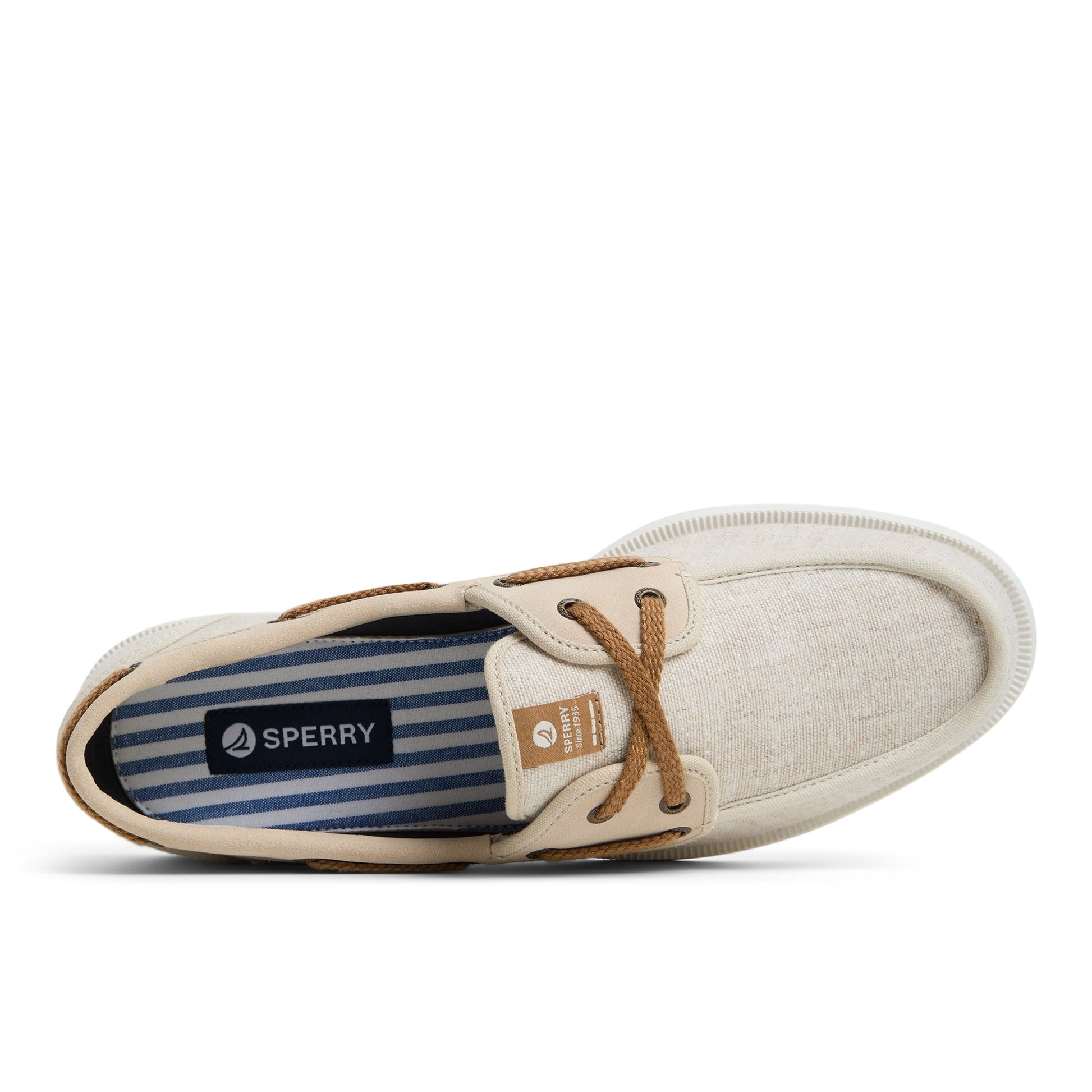 Top-down view of the Natural Helmsman Boat Shoe Boat Shoe