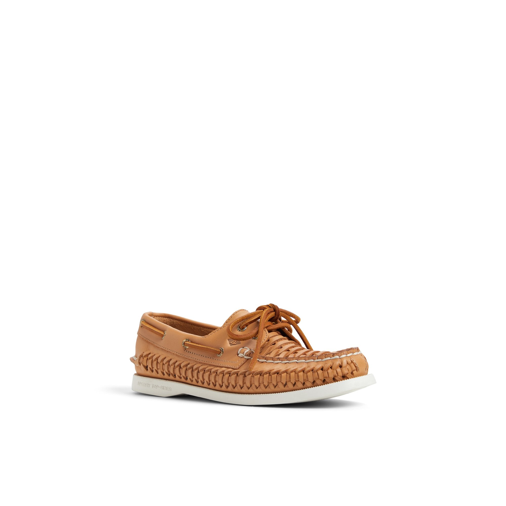 さおり② Authentic Original™ 2 Eye Woven Boat Shoe Tan