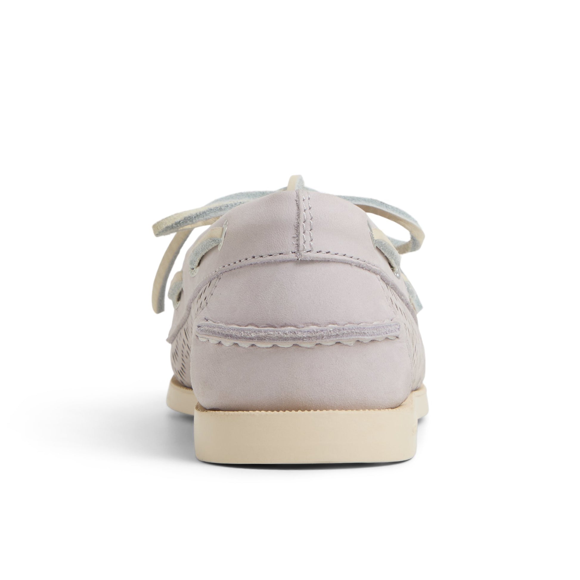 Three-quarter angle of Lilac Authentic Original™ 2-Eye Perforated Boat Shoe Boat Shoes's front side