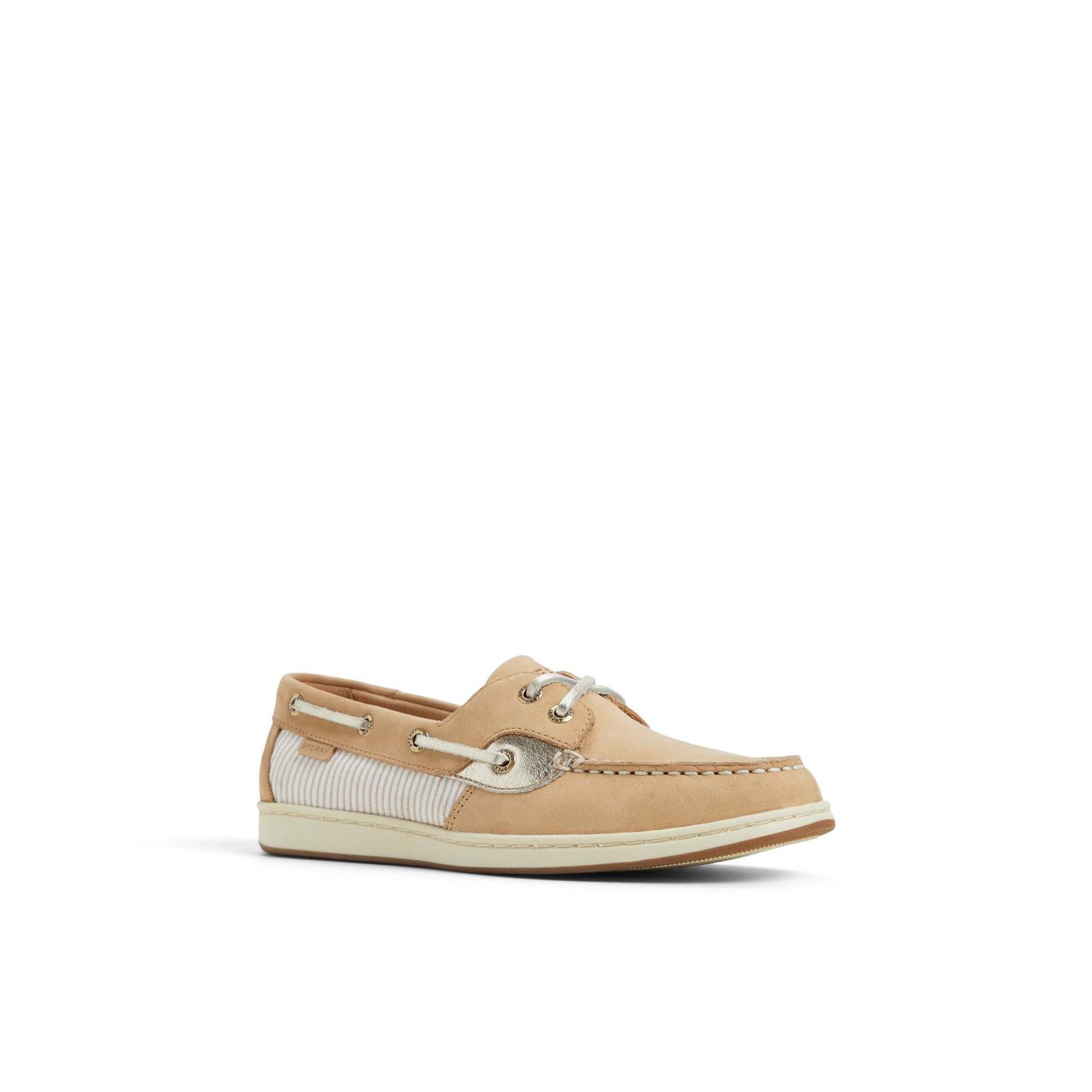 Side view of Linen Multi Coastfish 2 Eye Boat Shoe Boat Shoes