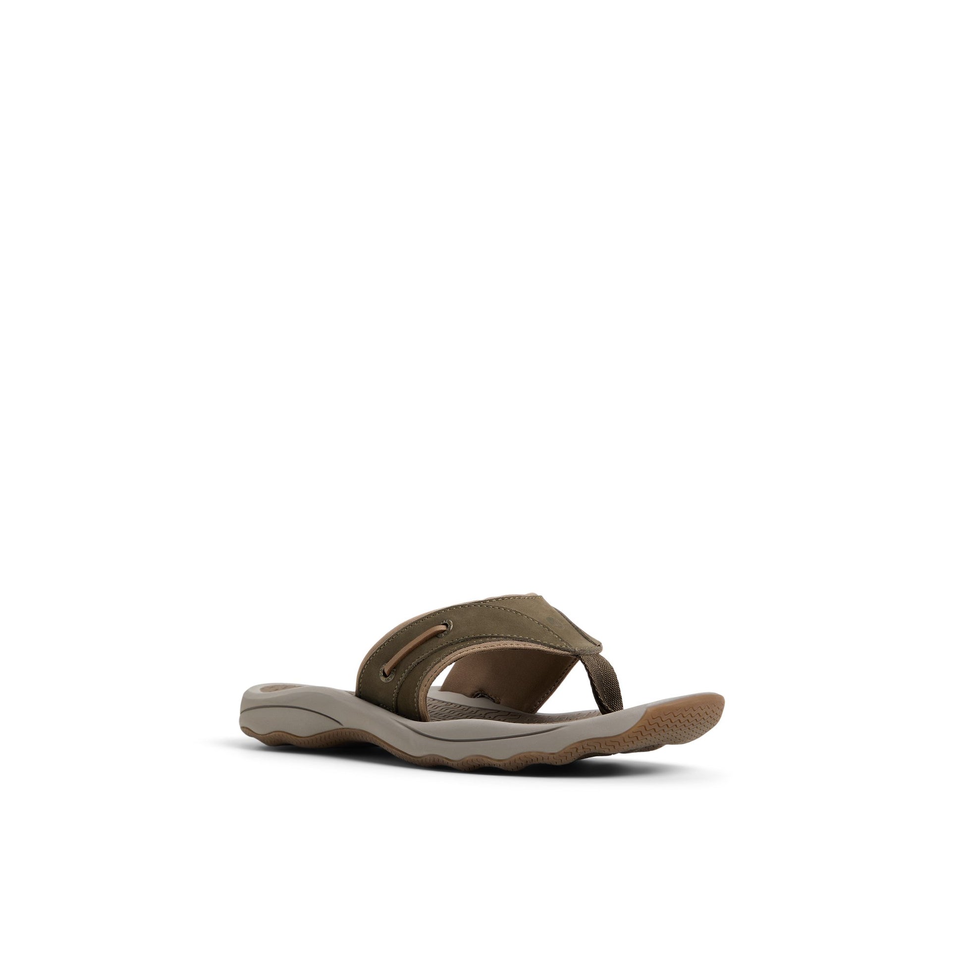 Side view of Olive Outerbanks Flip-Flop Sandals Flip Flop Thong Sandals