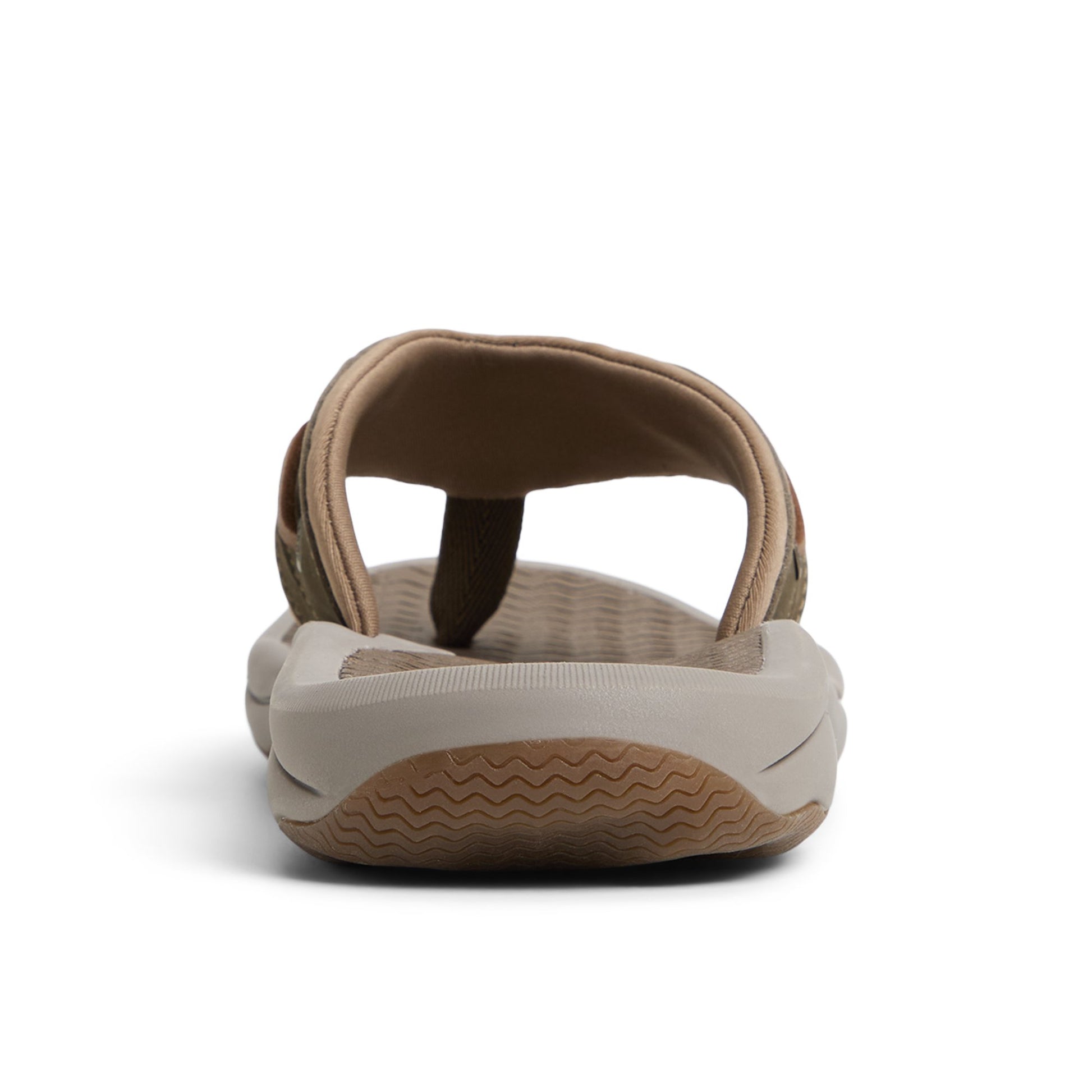 Three-quarter angle of Olive Outerbanks Flip-Flop Sandals Flip Flop Thong Sandals's front side