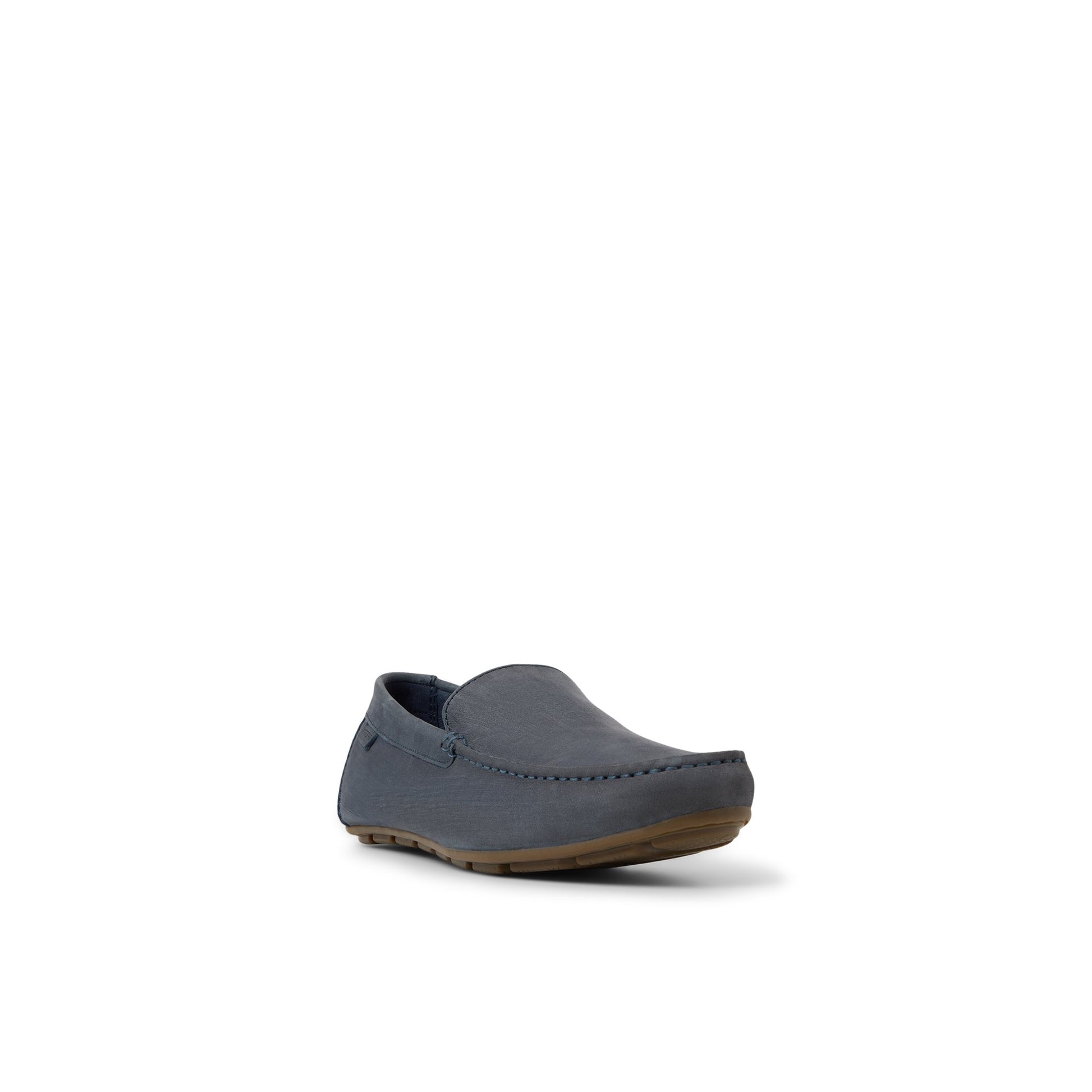 Side view of Dust Blue Wave Venetian Driver Driver Loafer Casual Shoes