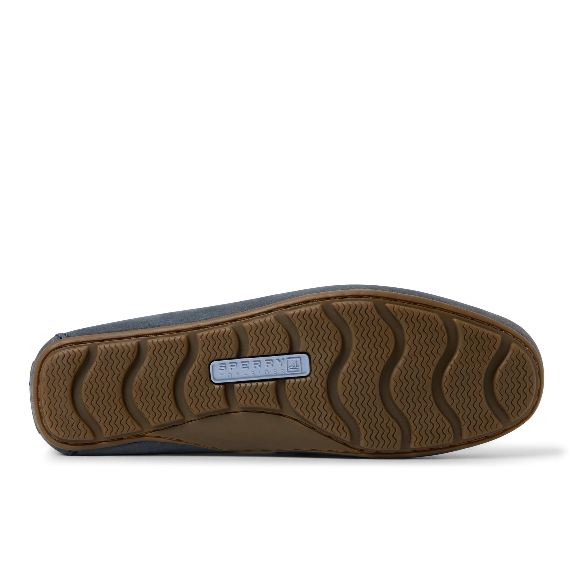 Close-up of the Dust Blue Wave Venetian Driver Driver Loafer Casual Shoes