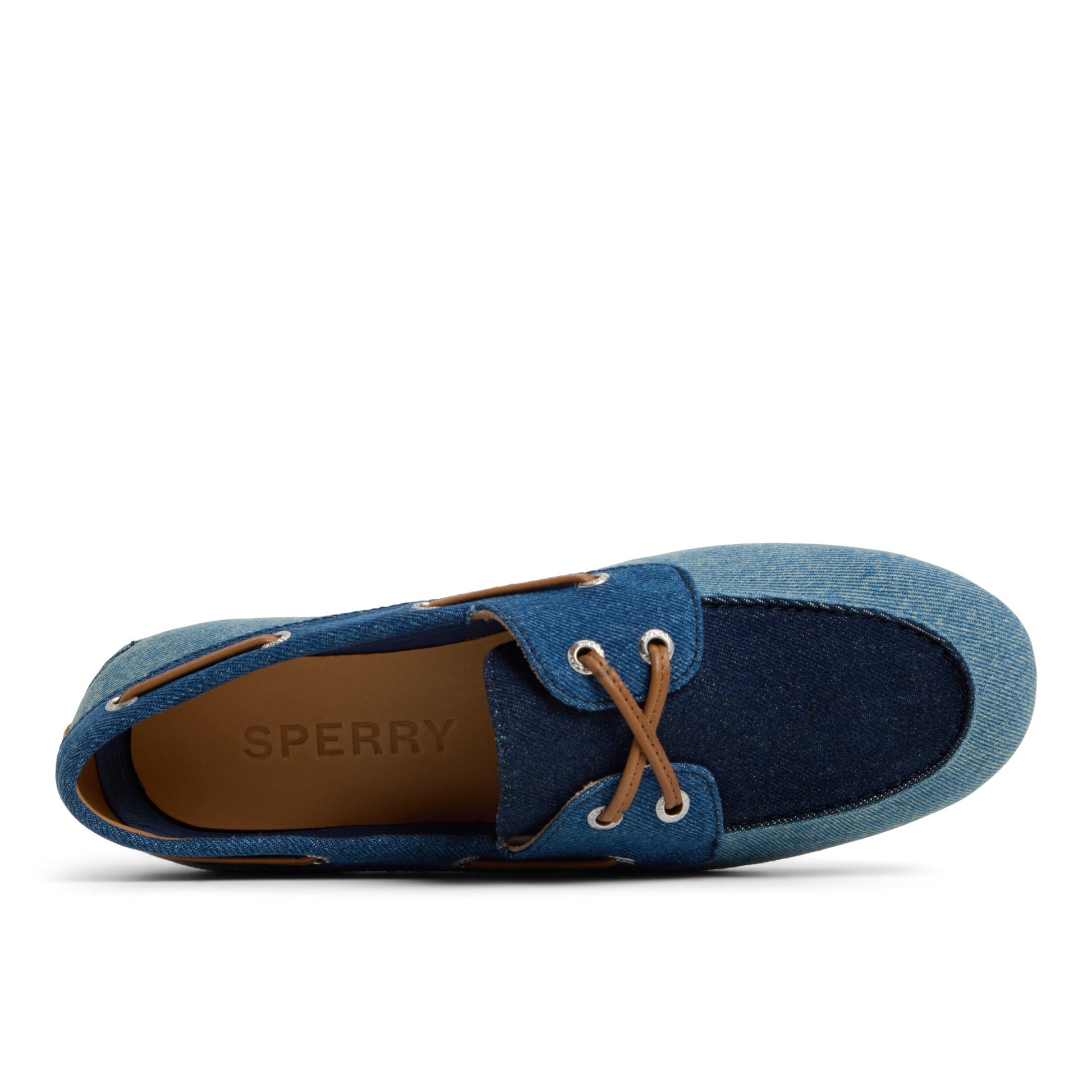 Top-down view of the Denim Slim Boat Shoe Boat Shoes