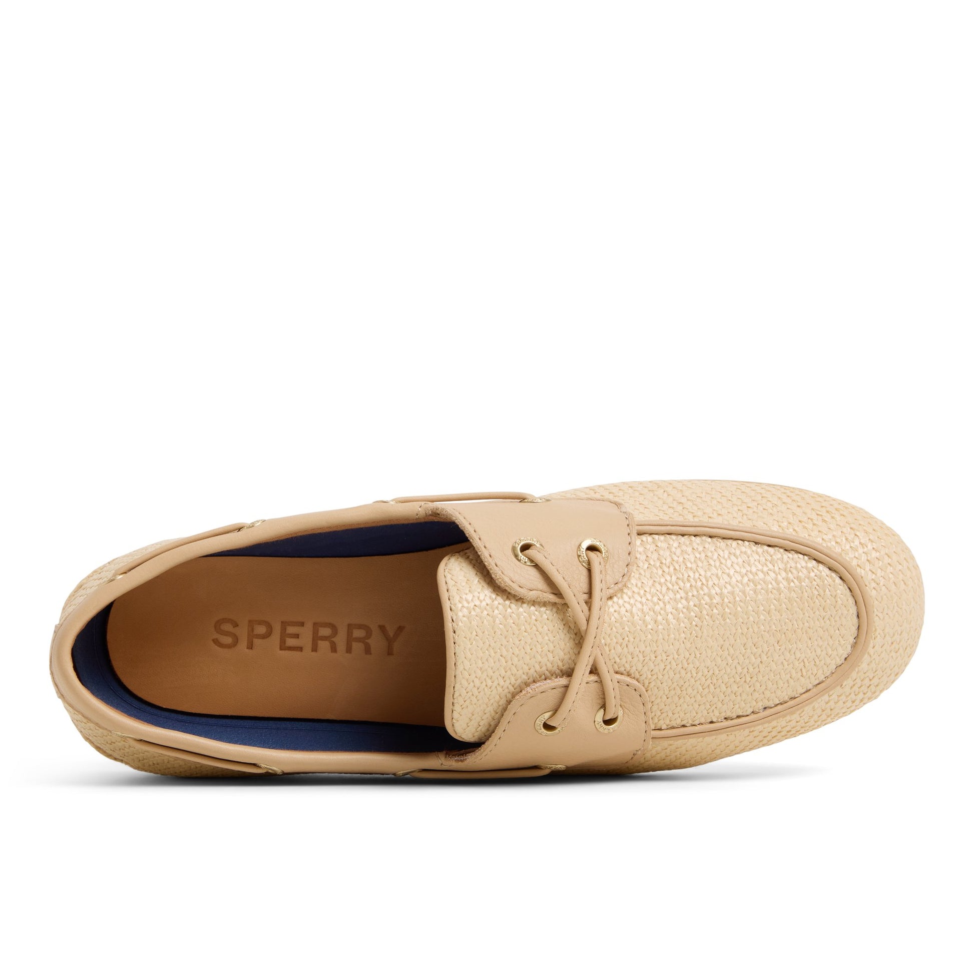 Top-down view of the Natural Slim Boat Shoe Boat Shoes