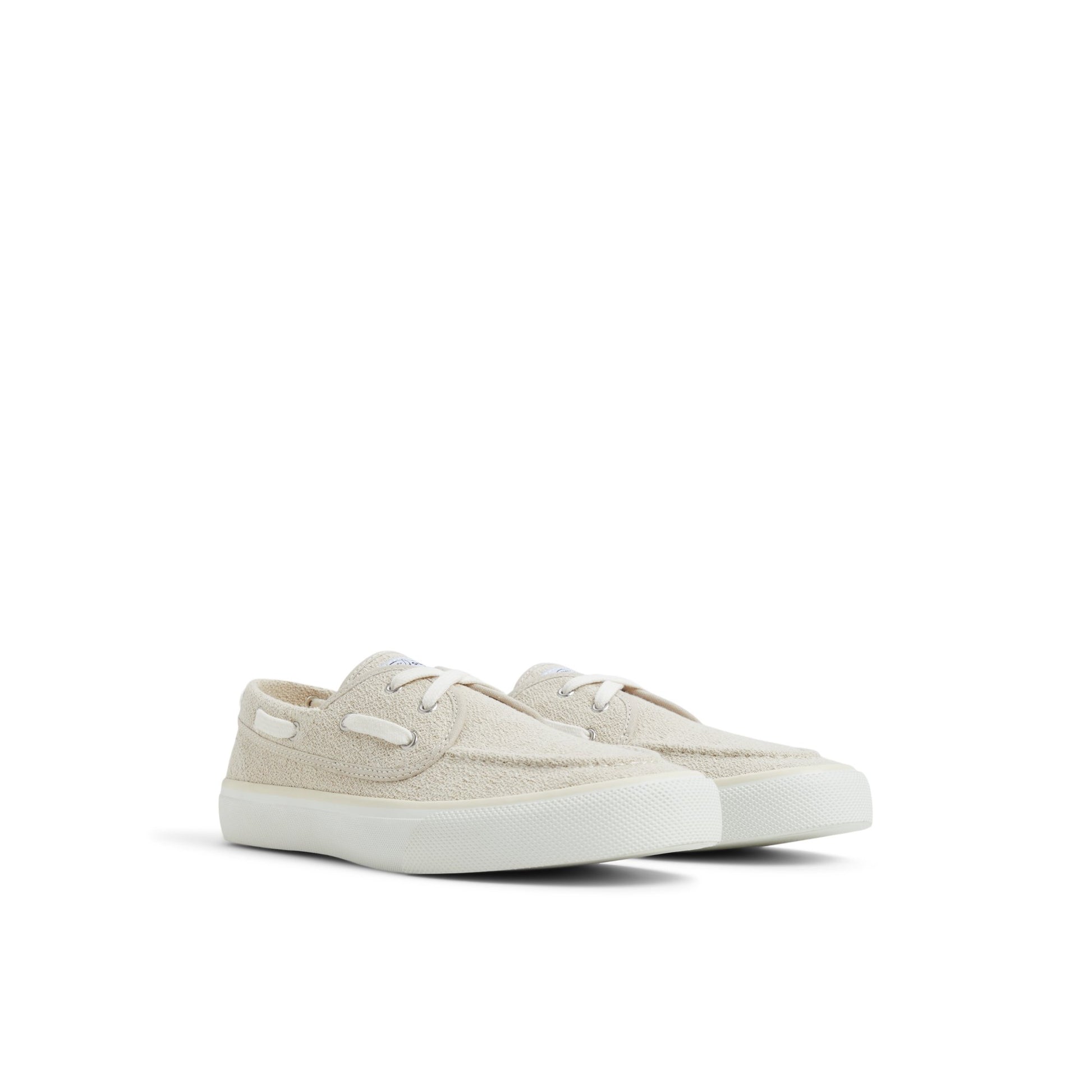 Side view of Taupe Sea Mate Boat Shoe Sneaker Boat Shoe Sneaker