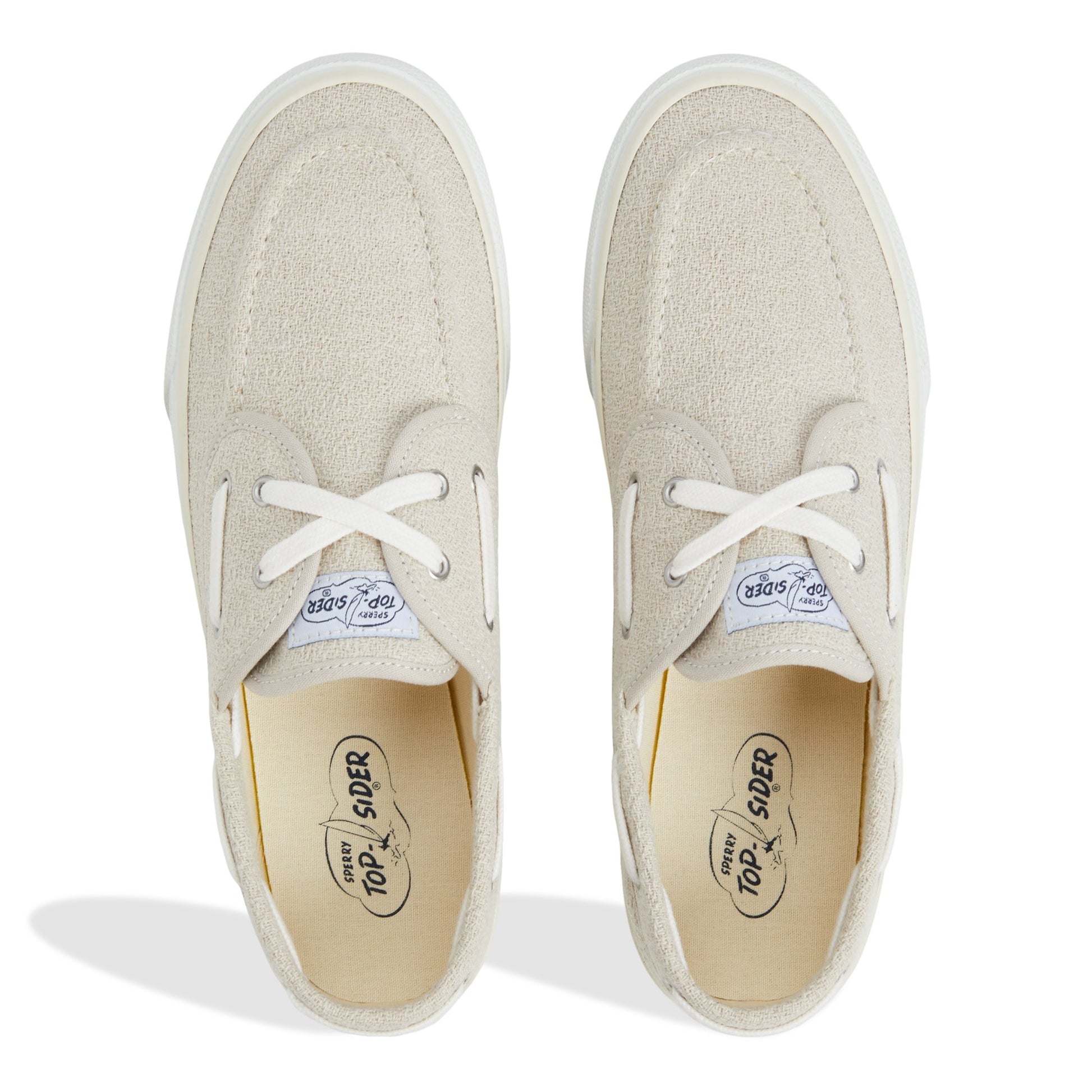 Top-down view of the Taupe Sea Mate Boat Shoe Sneaker Boat Shoe Sneaker