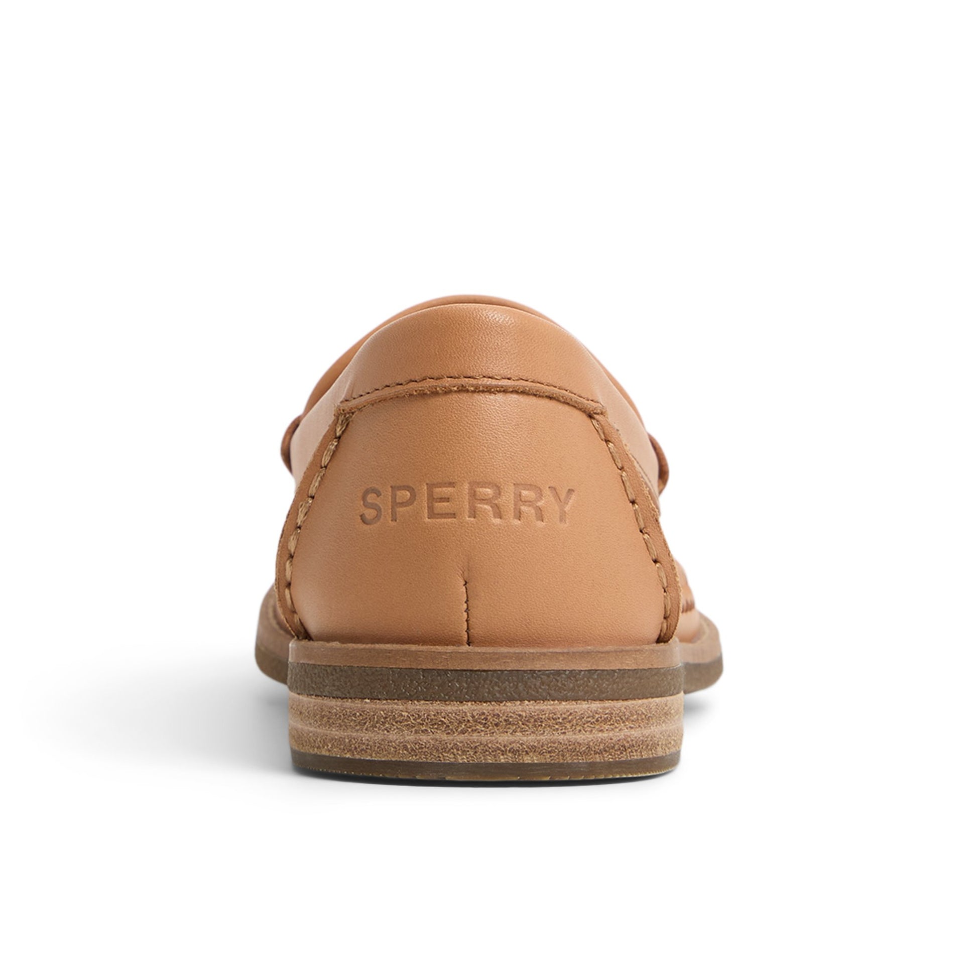 Three-quarter angle of Tan Seaport Woven Loafer Loafers's front side