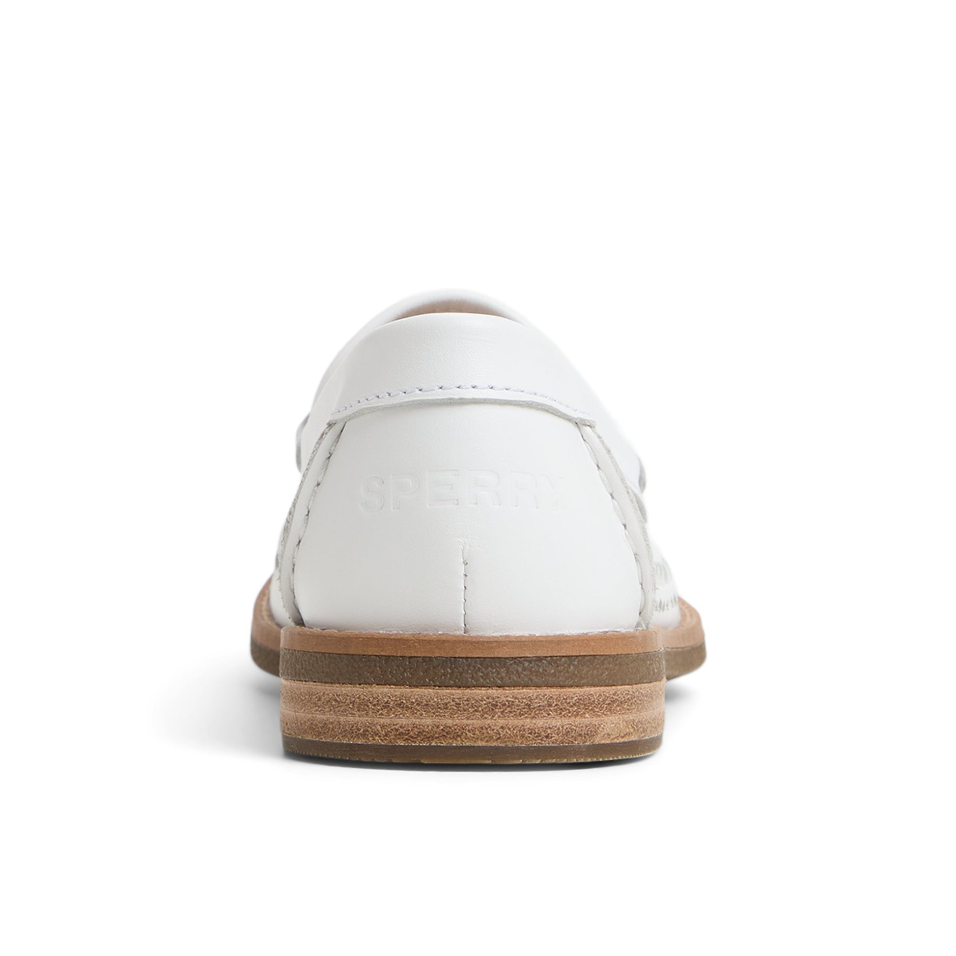 Three-quarter angle of White Seaport Woven Loafer Loafers's front side