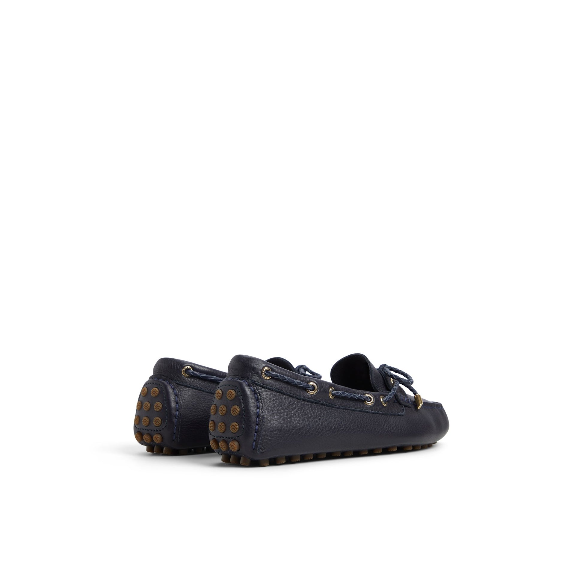 Three-quarter angle of Navy Gold Cup™ Driver Loafer Loafers's front side