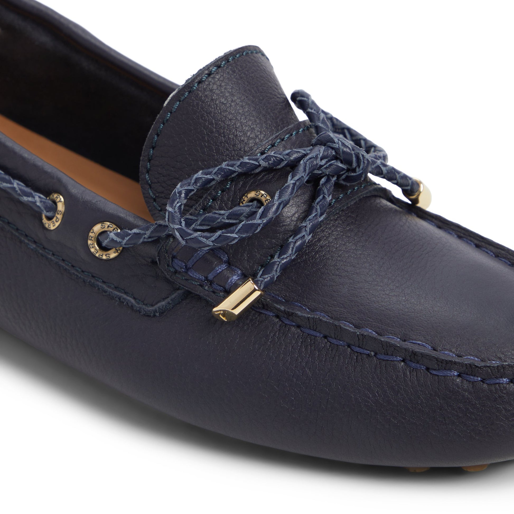 View of Navy Gold Cup™ Driver Loafer Loafers's sole