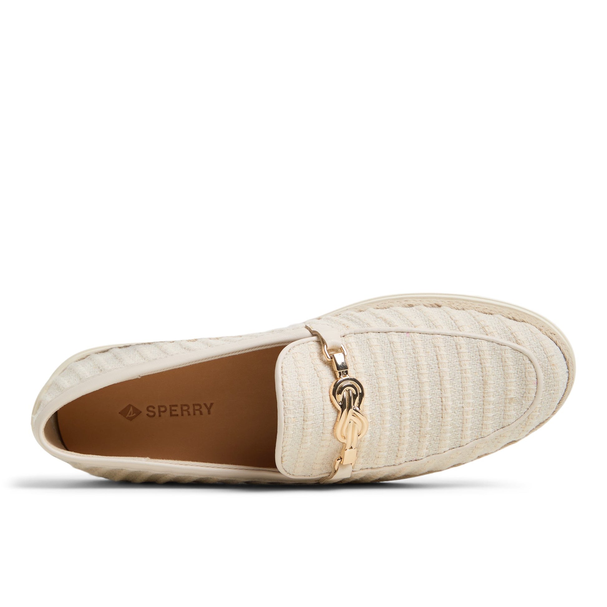 Top-down view of the Cream Multi Mira Loafer Loafers