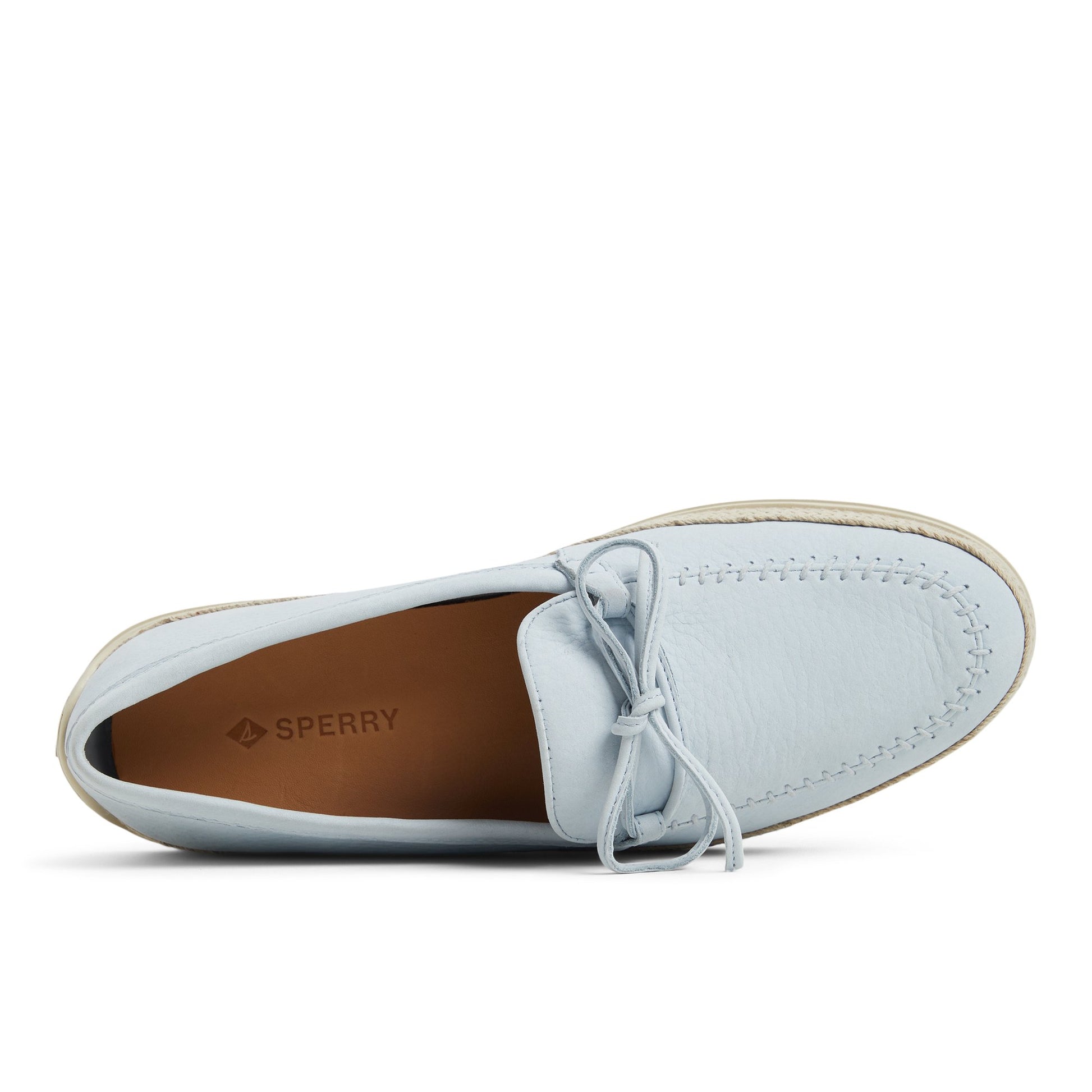 Top-down view of the Light Blue Mira Loafer Loafers