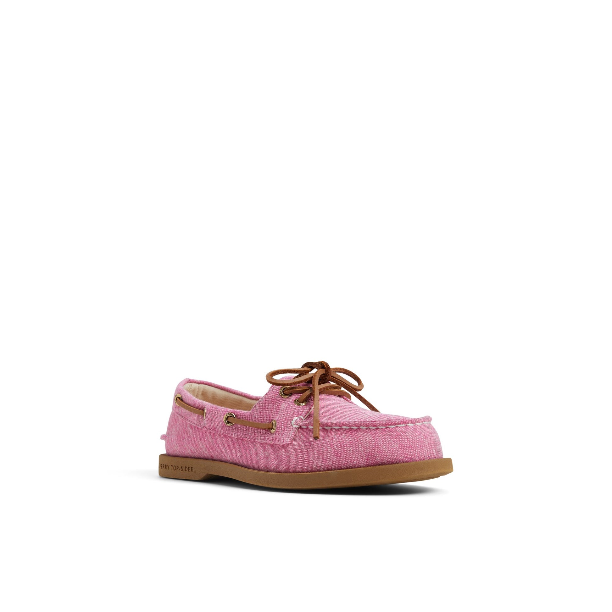 Side view of Pink Authentic Original™ 2 Eye Lite Boat Shoe Boat Shoes