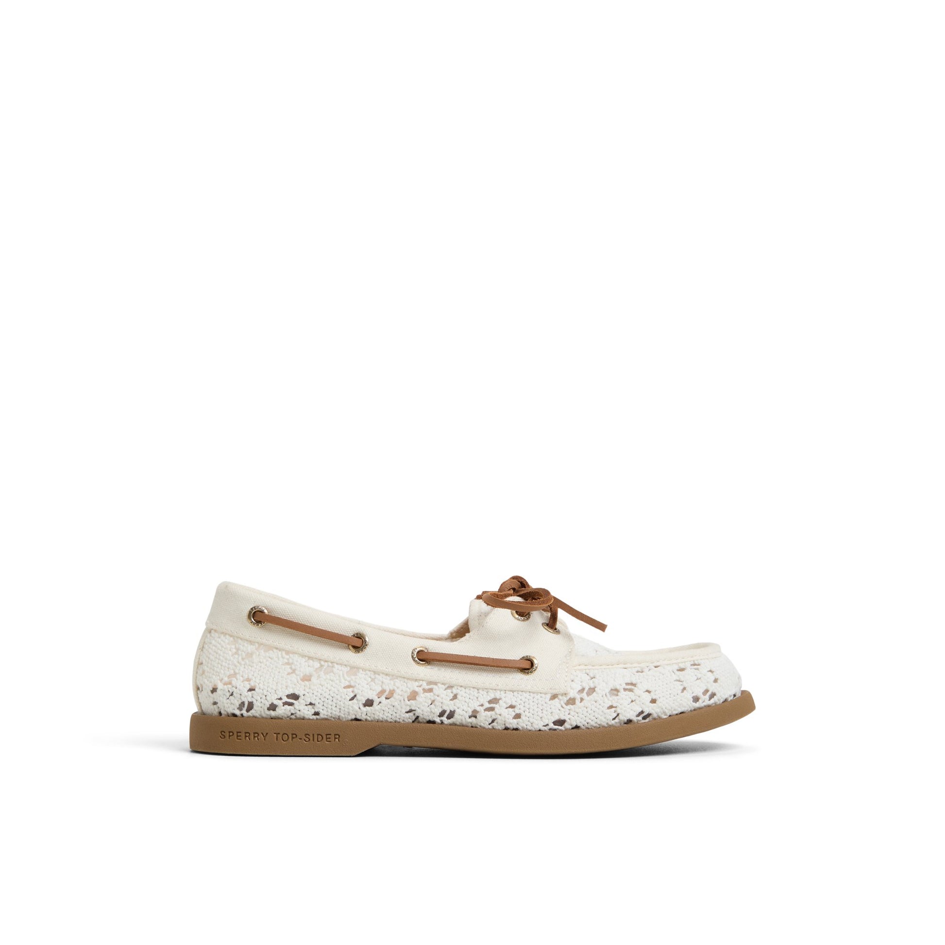 Main View of Cream Authentic Original™ 2 Eye Lite Boat Shoe Boat Shoes for Womens