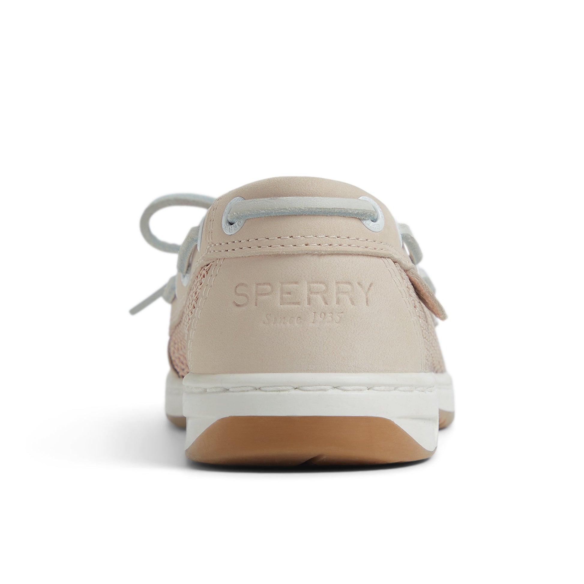 Three-quarter angle of Barely Pink Angelfish 1 Eye Boat Shoe Boat Shoes's front side