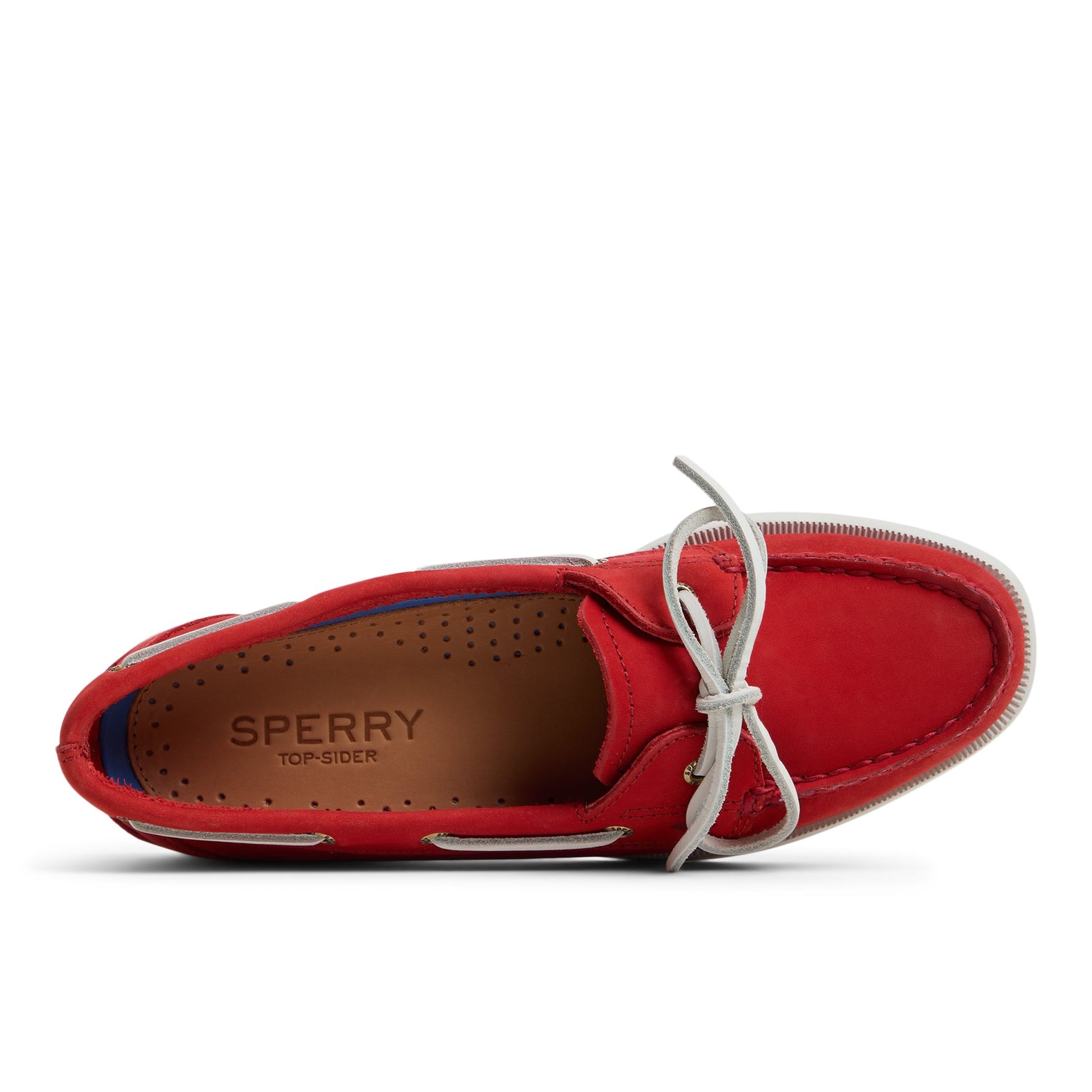 Top-down view of the Red Authentic Original™ 1 Eye Boat Shoe Boat Shoes