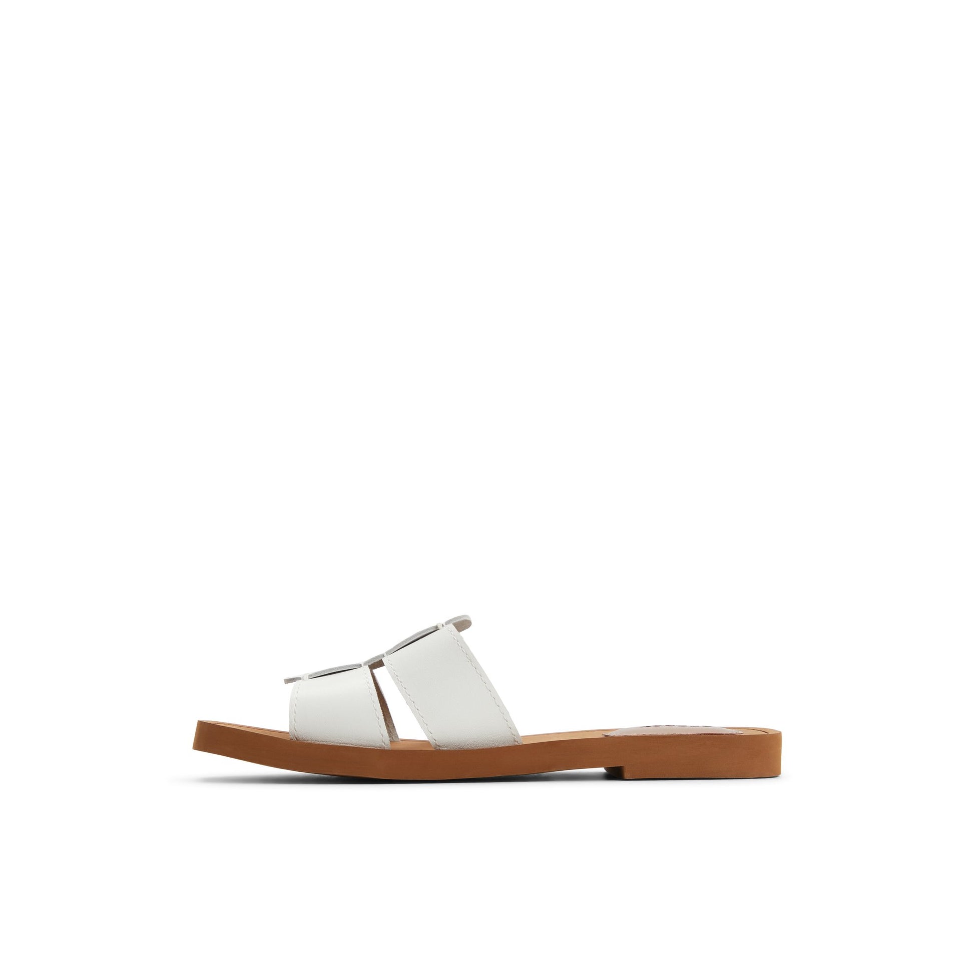 Three-quarter angle of White Tilly Slide Sandal Slide Sandals's back side