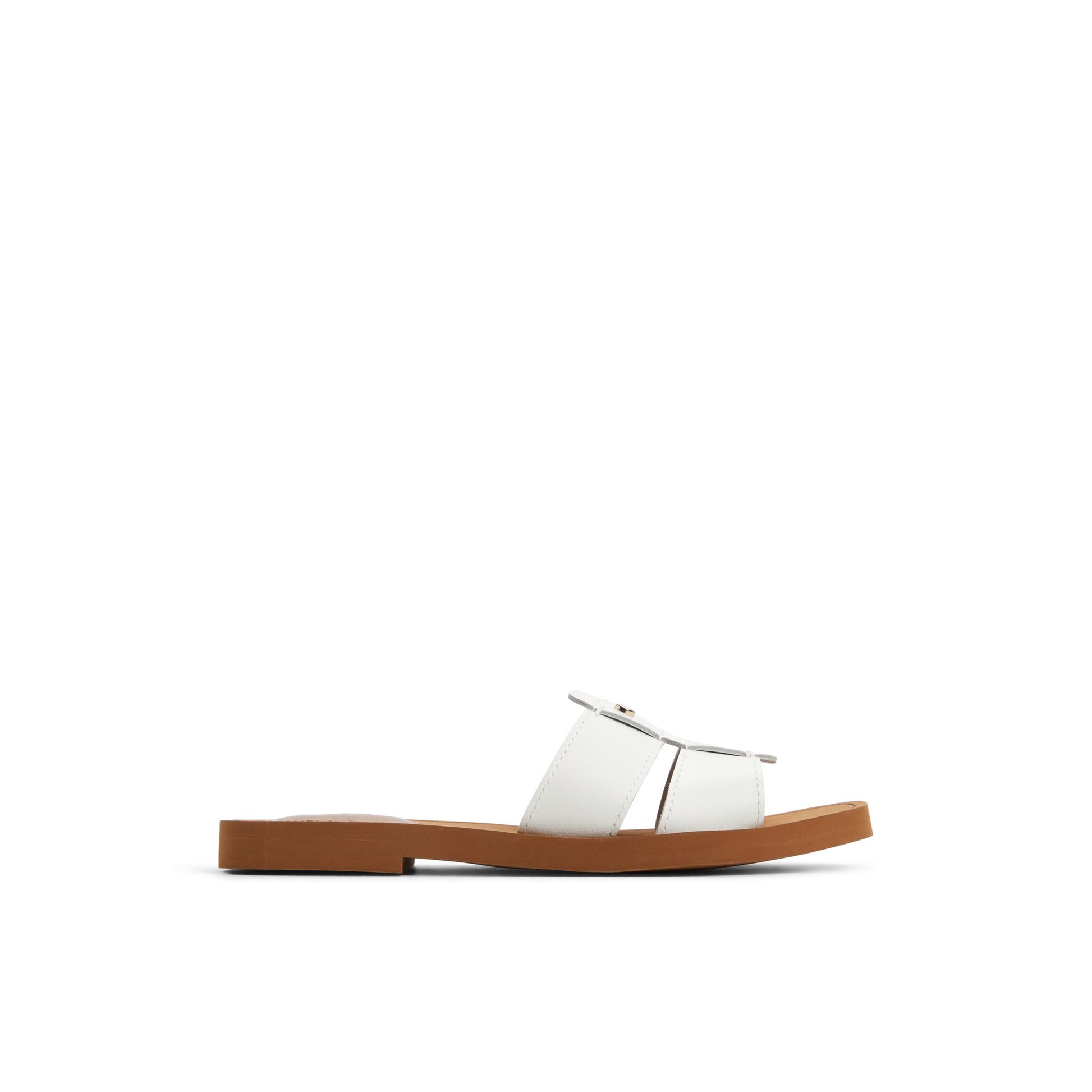 Main View of White Tilly Slide Sandal Slide Sandals for Womens