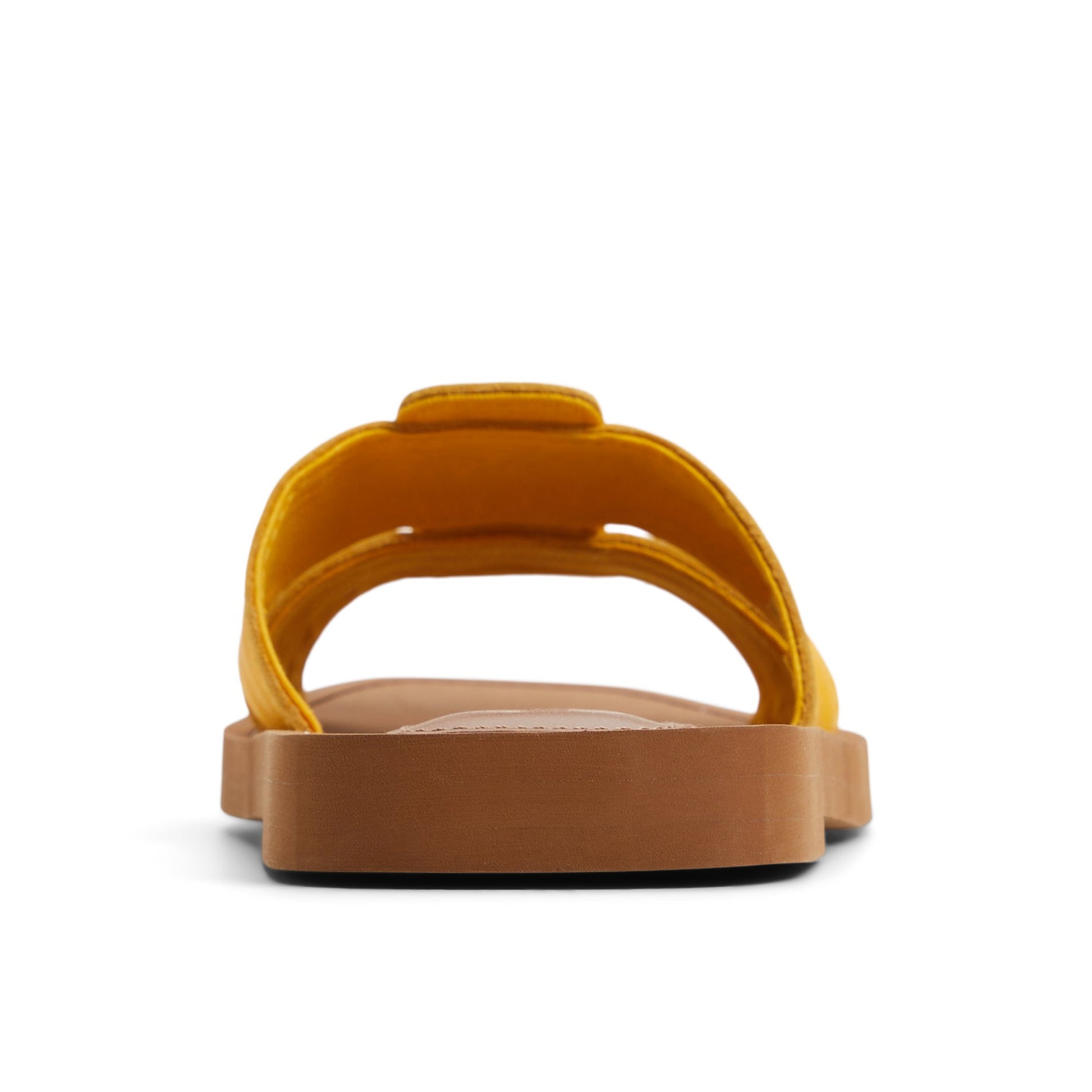 Three-quarter angle of Medium Yellow Tilly Slide Sandal Slide Sandals's front side