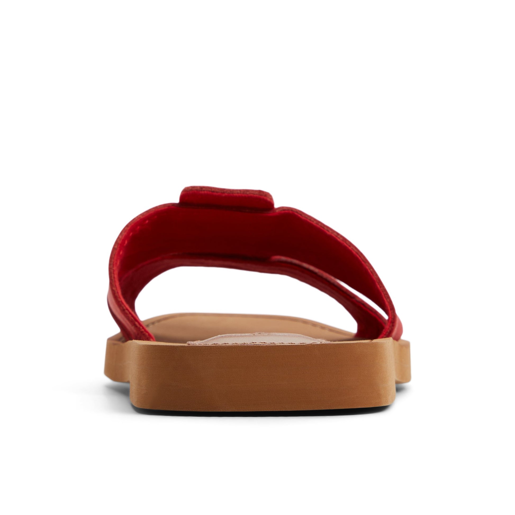 Three-quarter angle of Red Tilly Slide Sandal Slide Sandals's front side