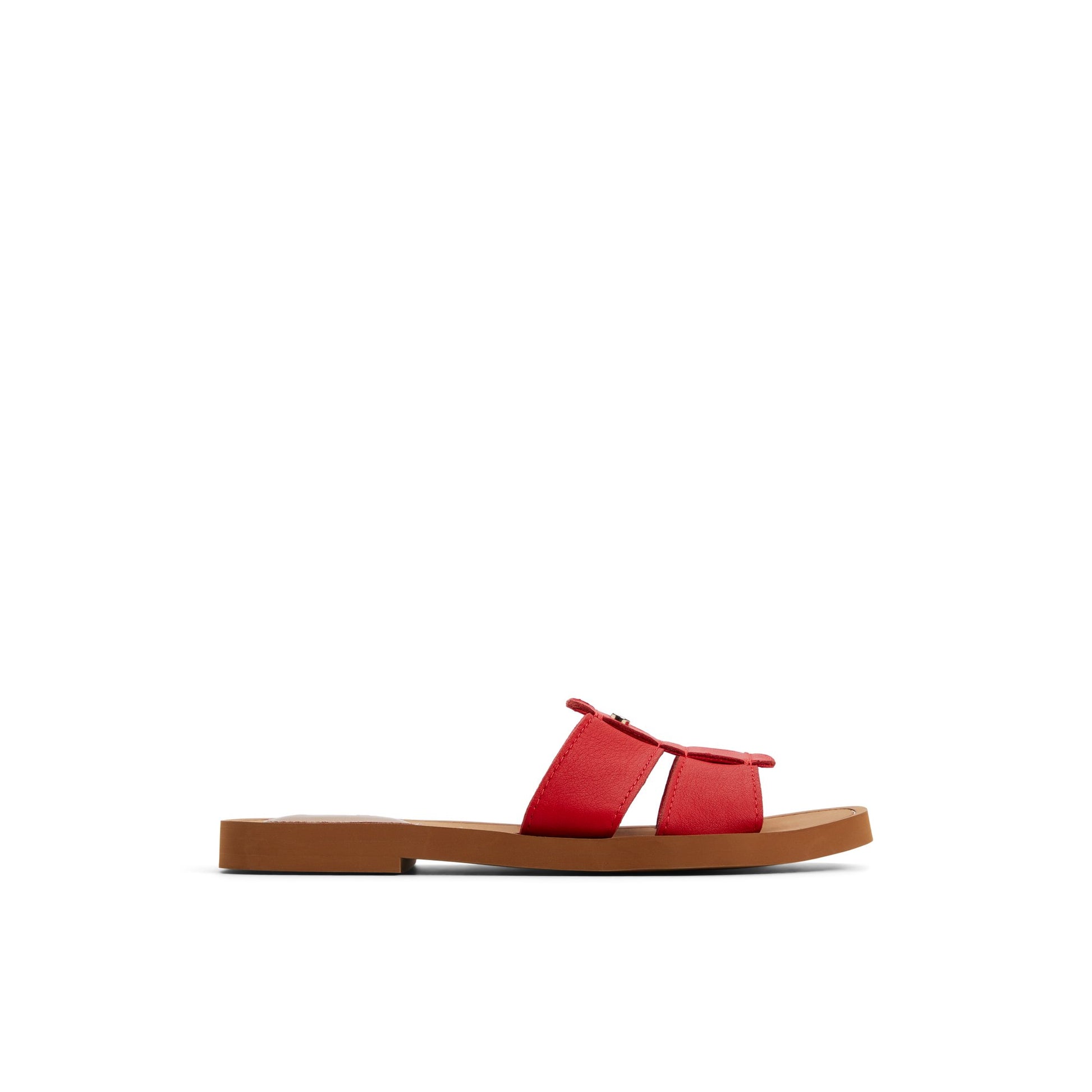 Main View of Red Tilly Slide Sandal Slide Sandals for Womens