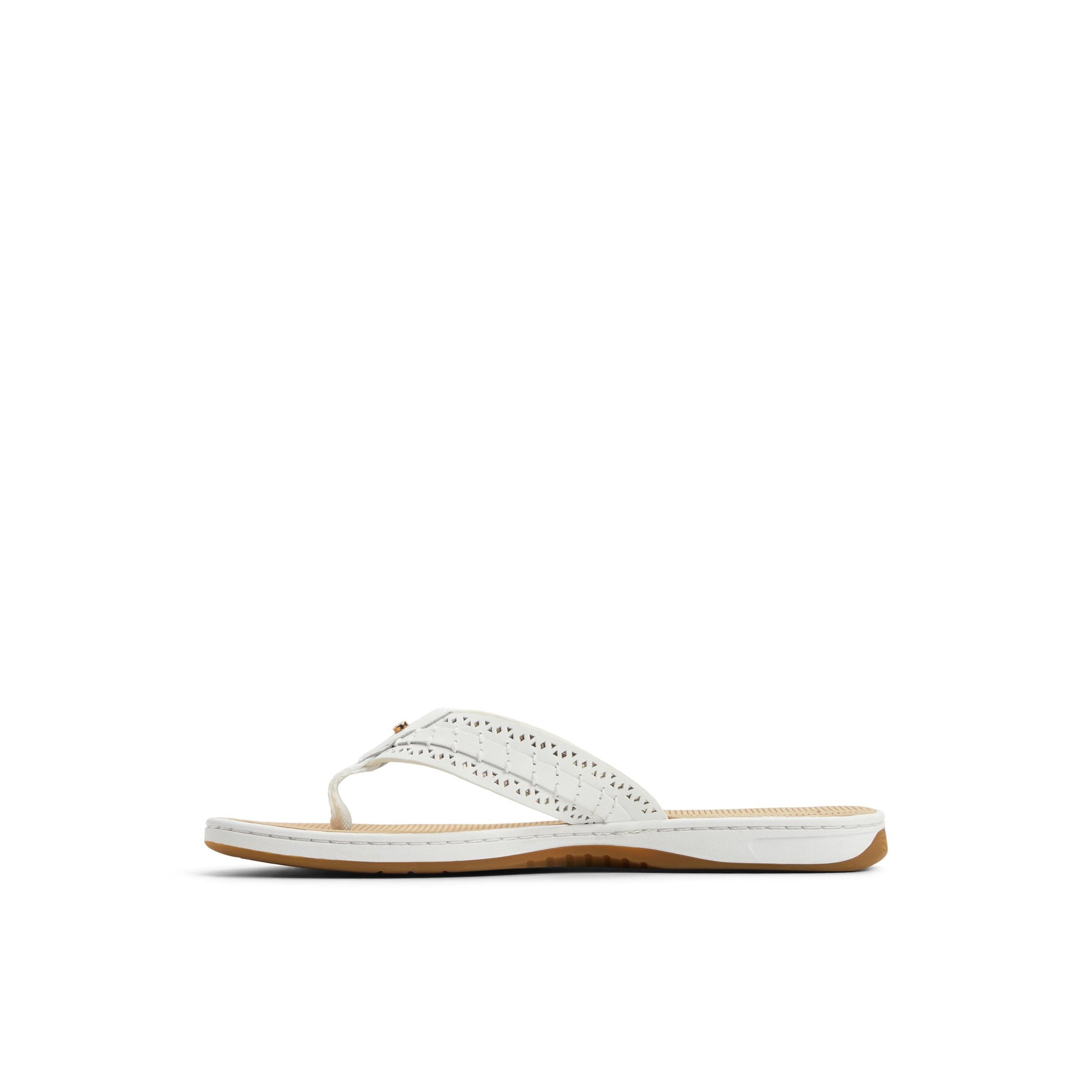 Three-quarter angle of White Seafish 3 Flip Flop Sandal Flip Flop Thong Sandals's back side