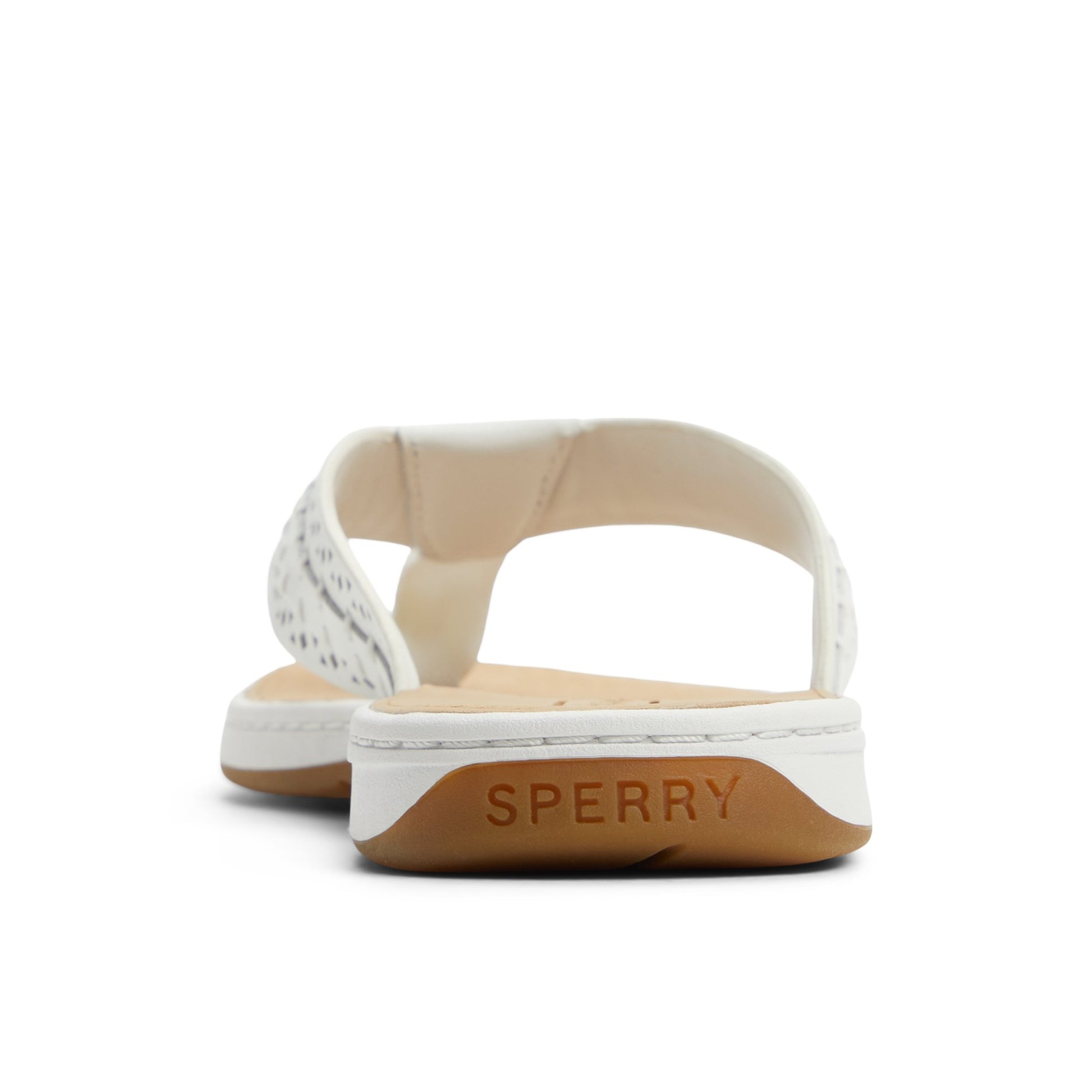 Three-quarter angle of White Seafish 3 Flip Flop Sandal Flip Flop Thong Sandals's front side