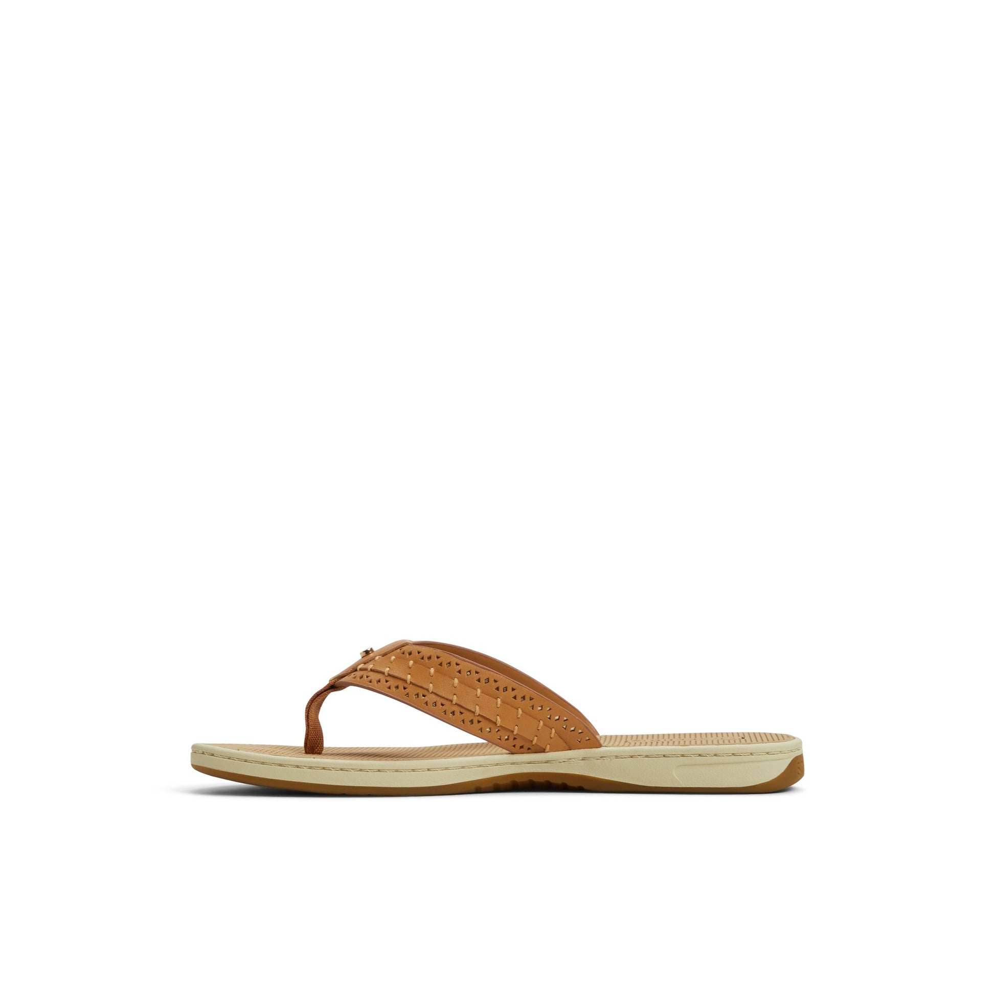 Three-quarter angle of Tan Seafish 3 Flip Flop Sandal Flip Flop Thong Sandals's back side