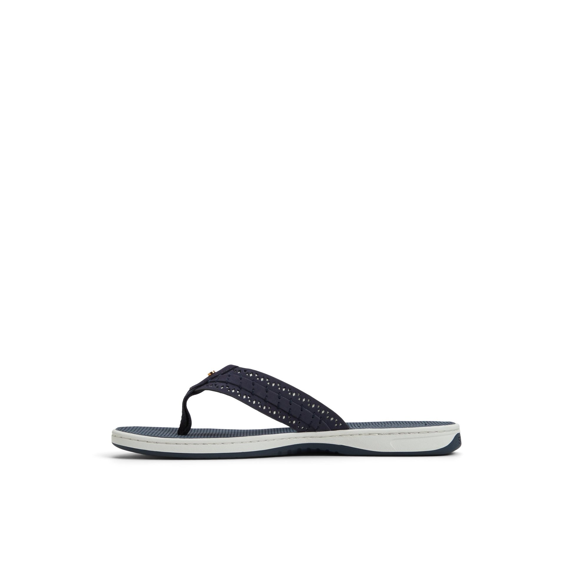 Three-quarter angle of Navy Seafish 3 Flip Flop Sandal Flip Flop Thong Sandals's back side