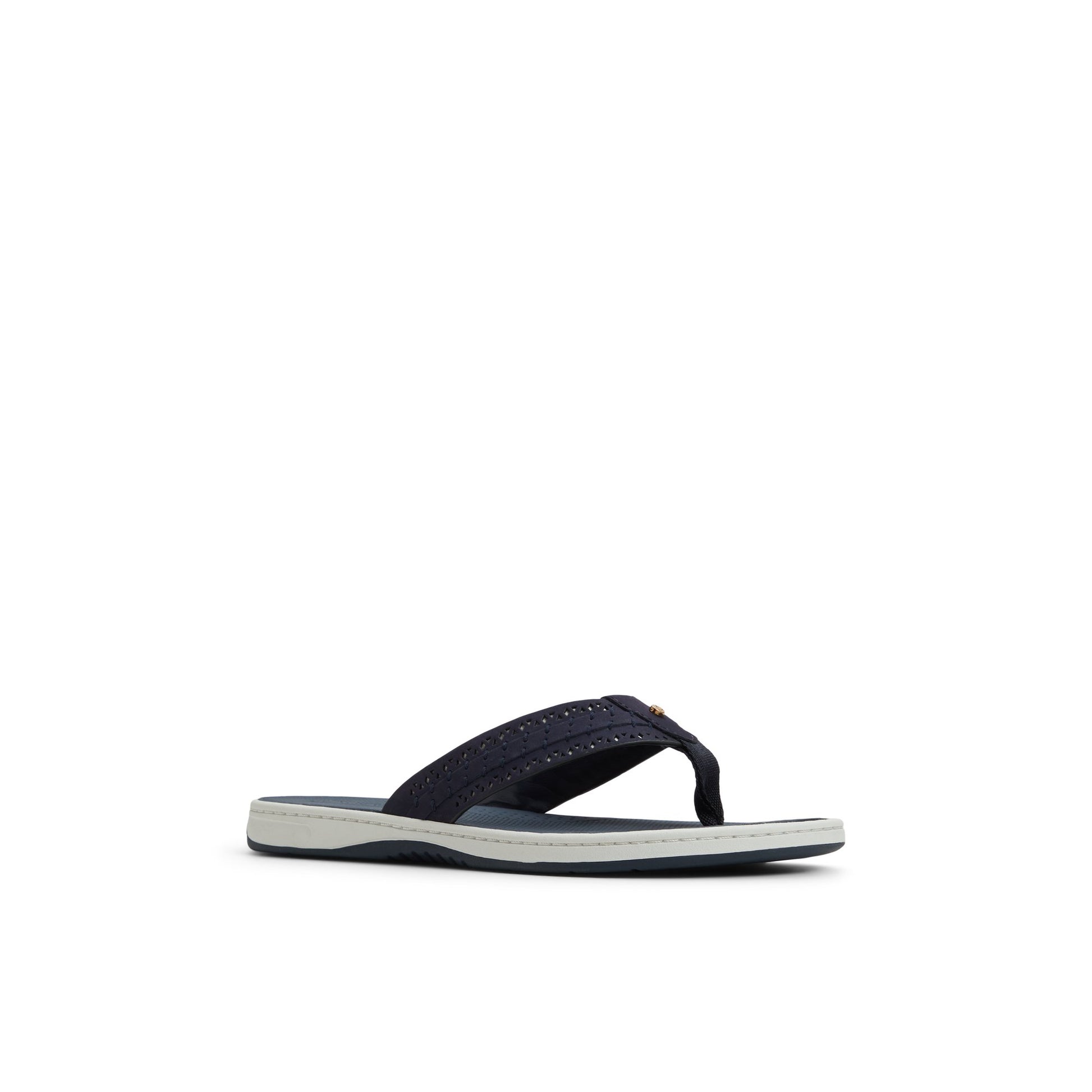 Side view of Navy Seafish 3 Flip Flop Sandal Flip Flop Thong Sandals