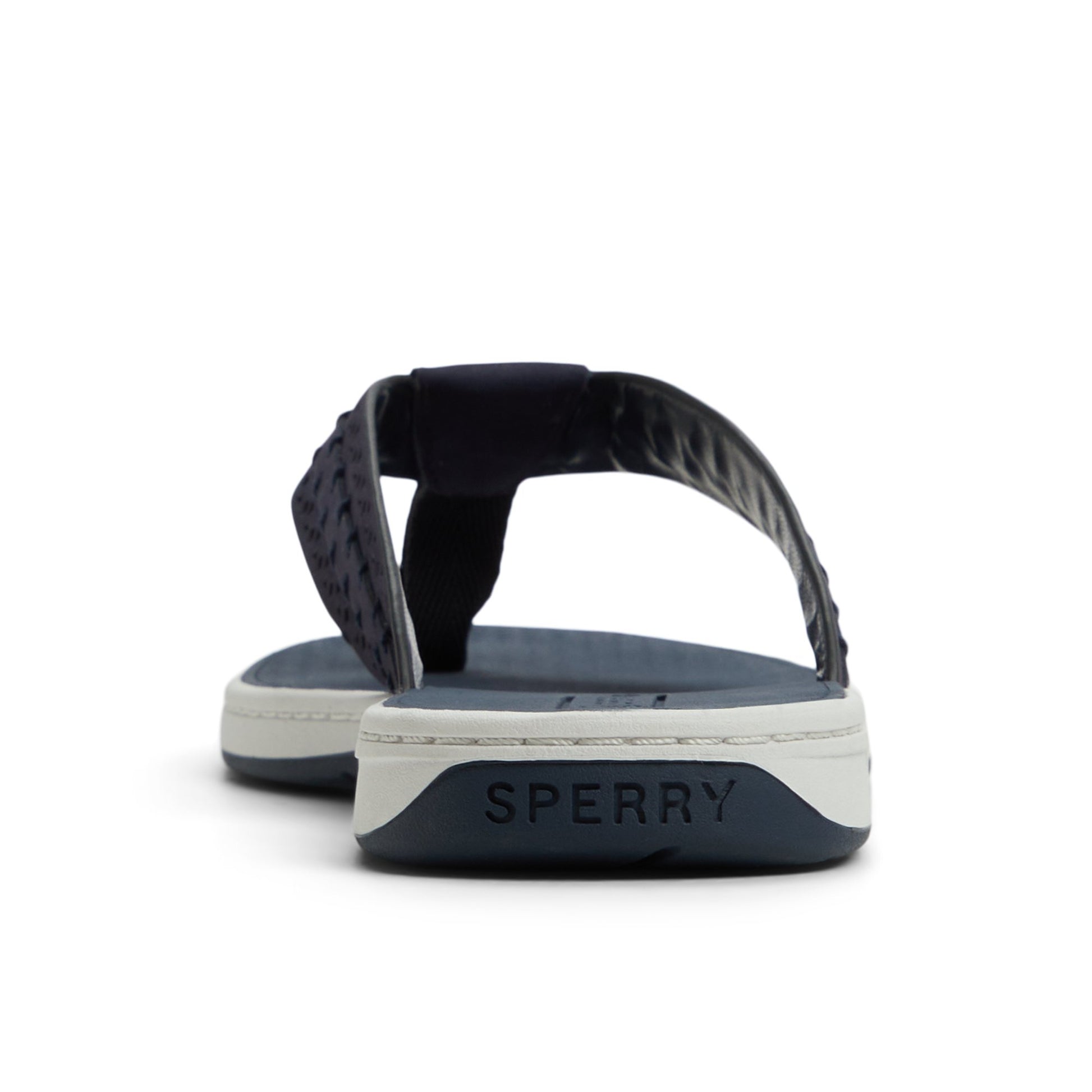 Three-quarter angle of Navy Seafish 3 Flip Flop Sandal Flip Flop Thong Sandals's front side