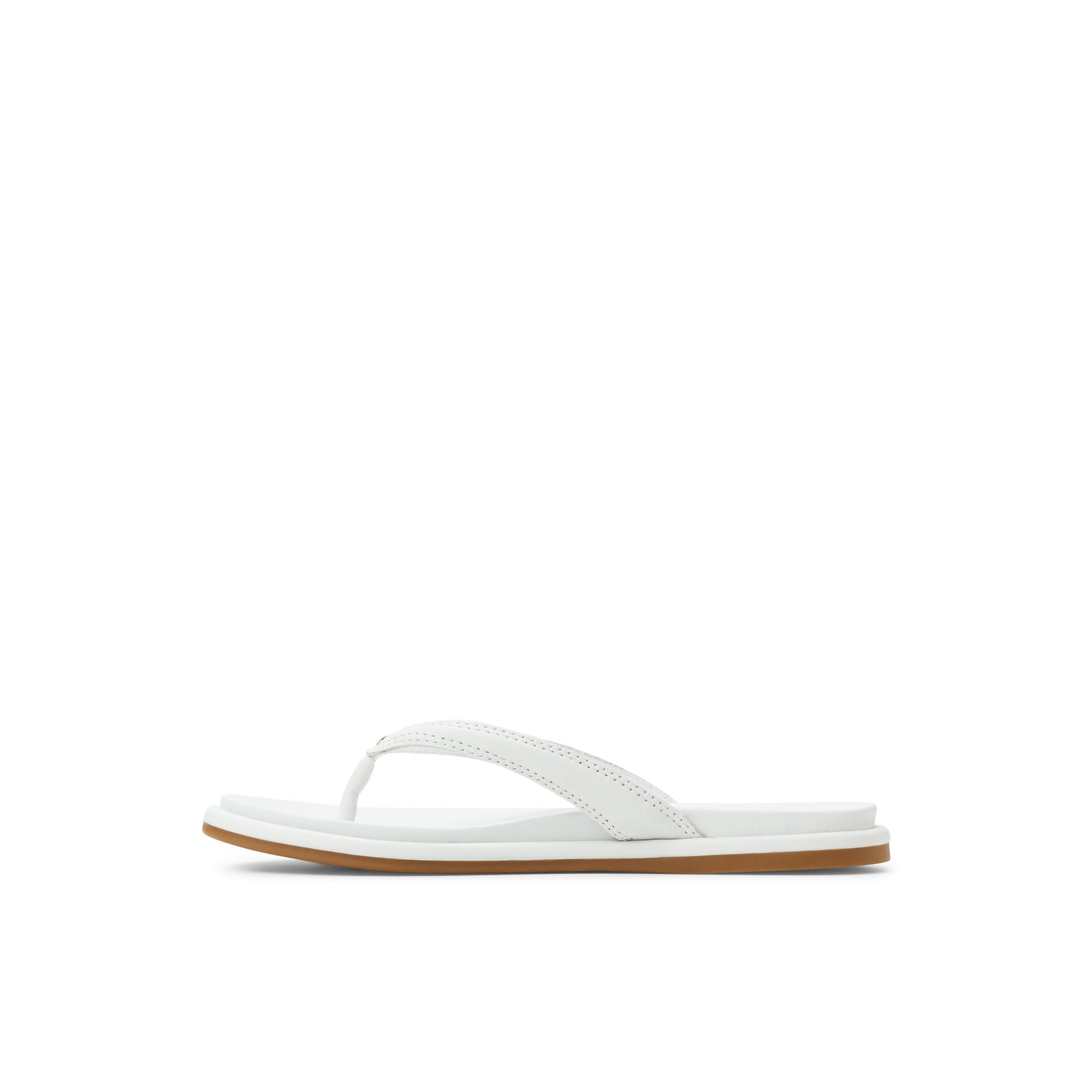 Three-quarter angle of White Isla Sandal Flip Flop Thong Sandals's back side
