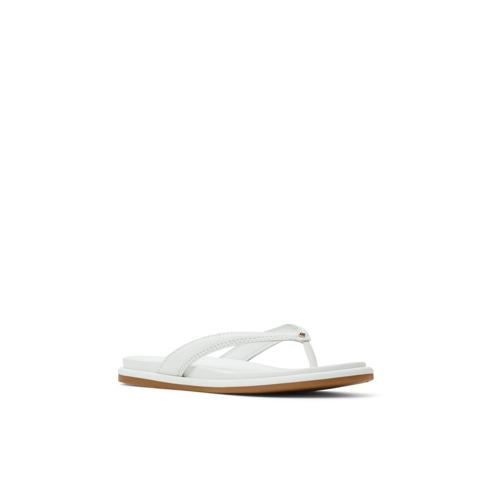 Side view of White Isla Sandal Flip Flop Thong Sandals