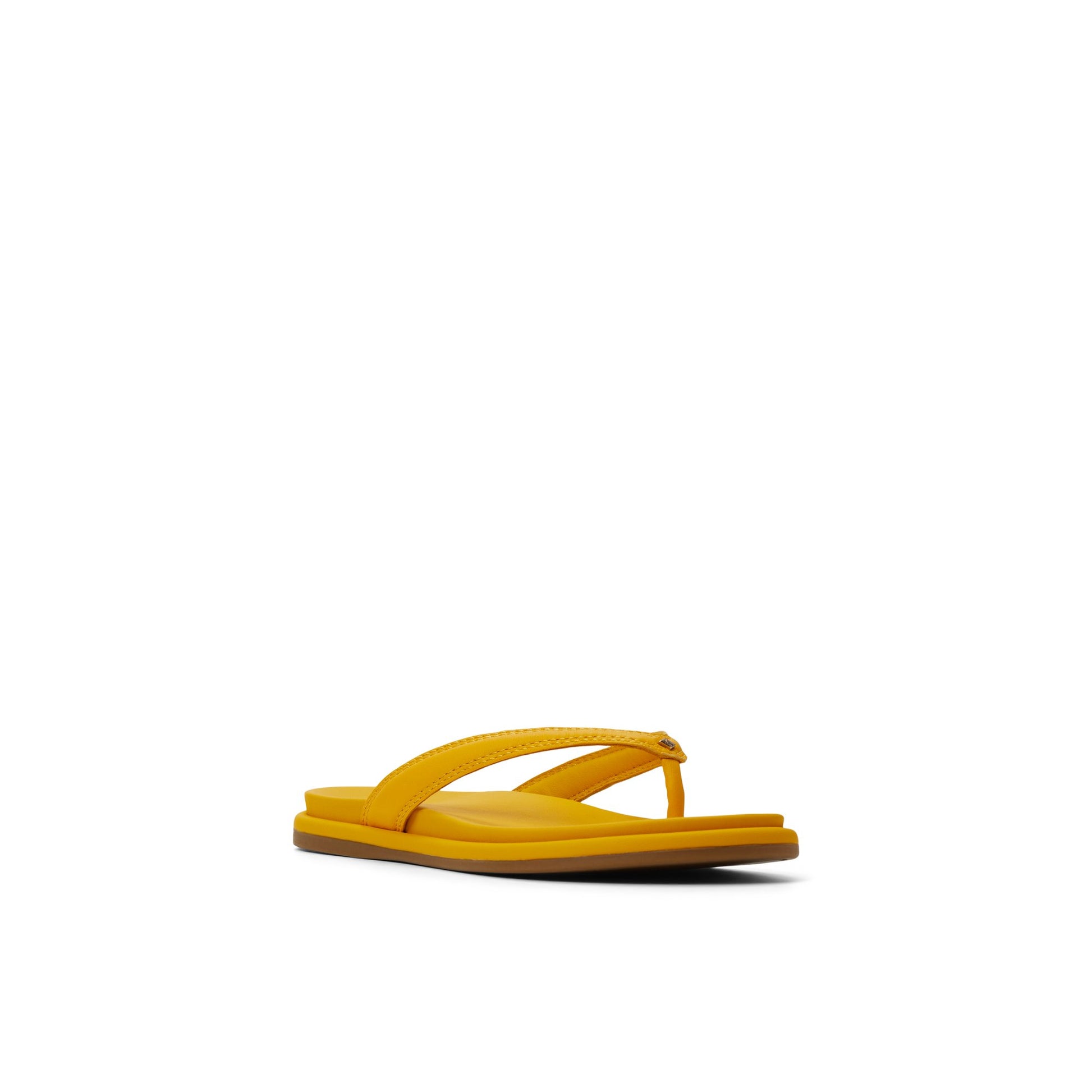 Side view of Medium Yellow Isla Sandal Flip Flop Thong Sandals