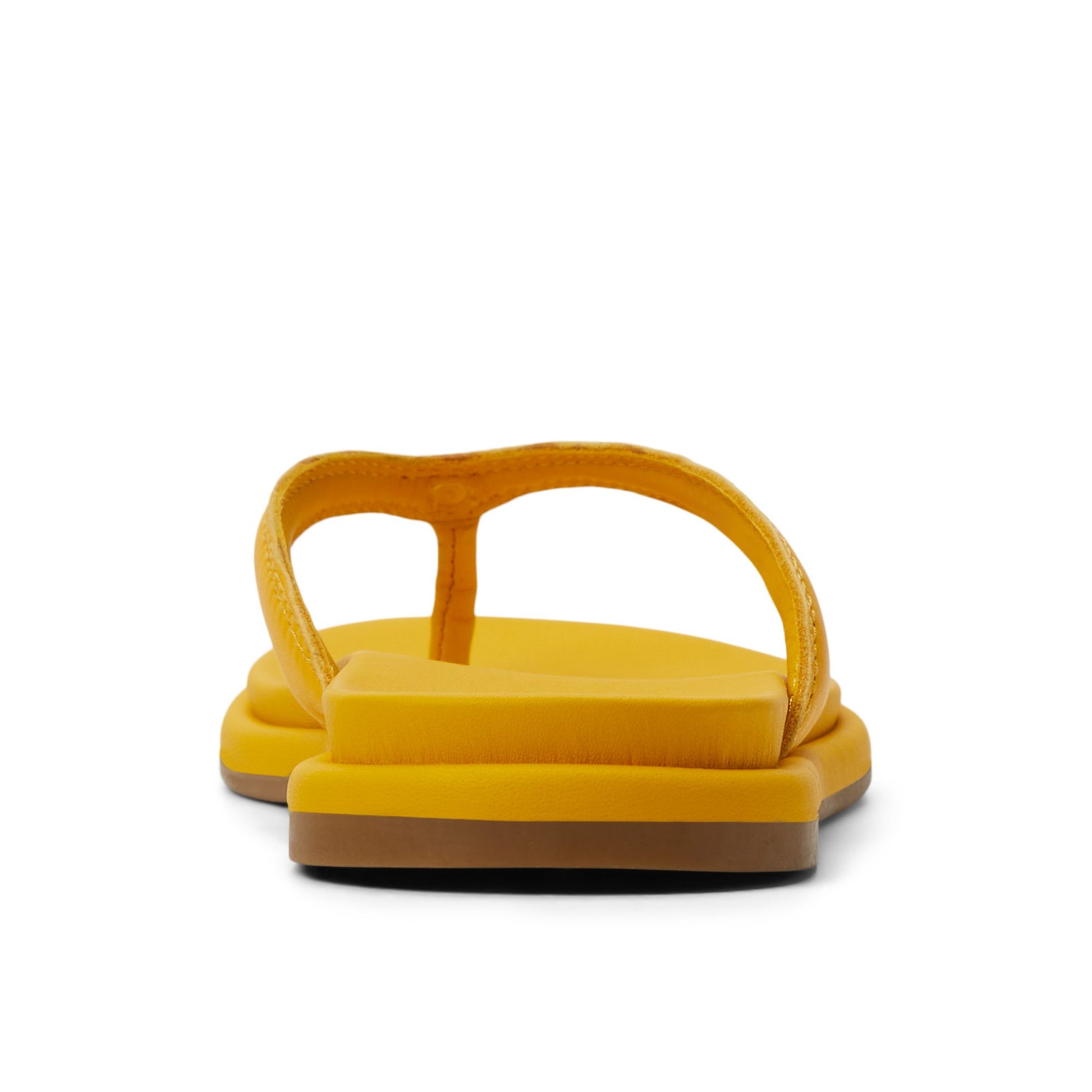 Three-quarter angle of Medium Yellow Isla Sandal Flip Flop Thong Sandals's front side