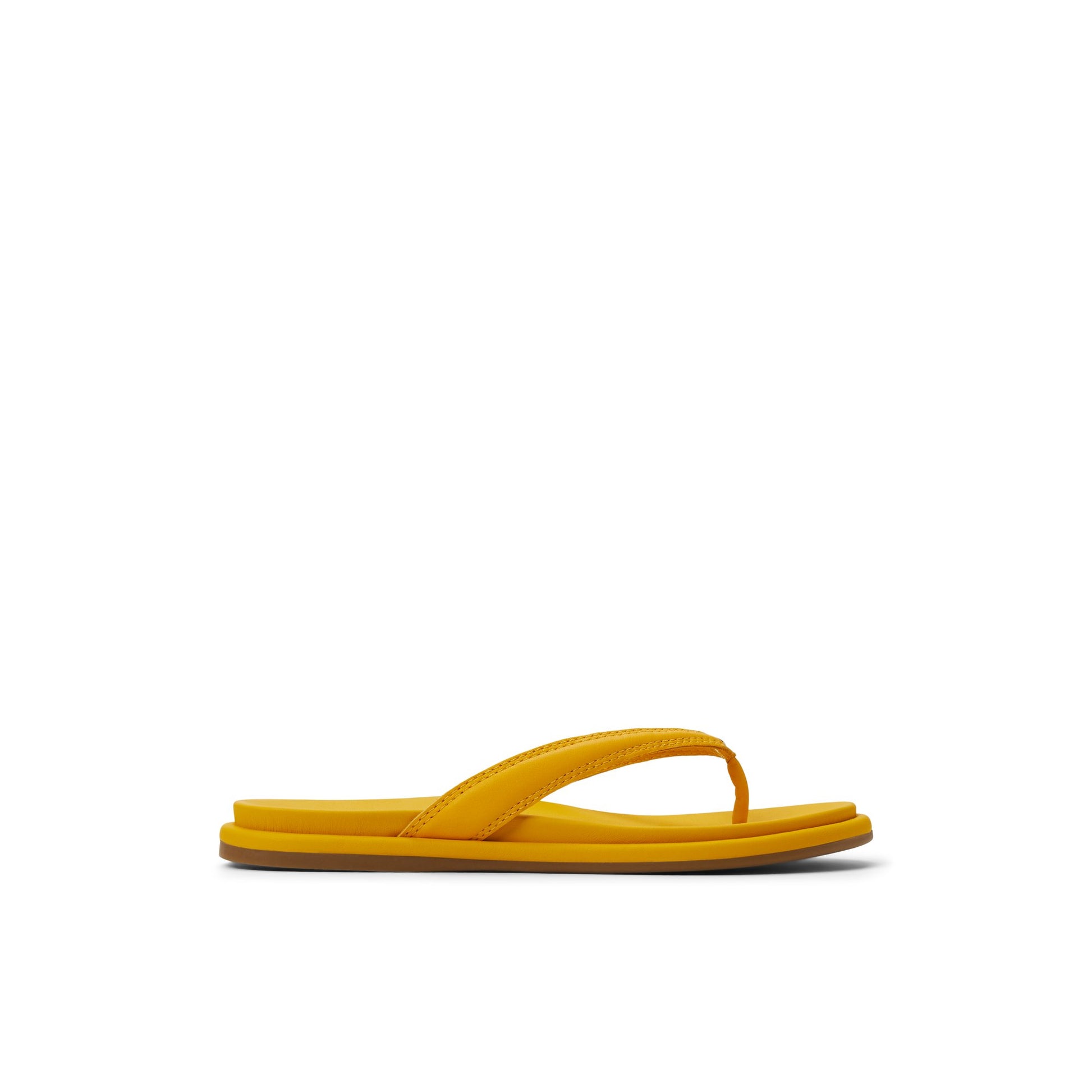 Main View of Medium Yellow Isla Sandal Flip Flop Thong Sandals for Womens