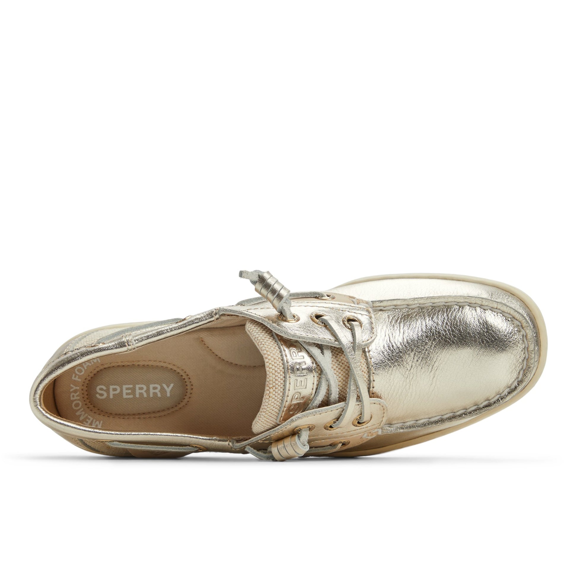 Top-down view of the Gold Rosefish 3 Eye Boat Shoe Boat Shoes