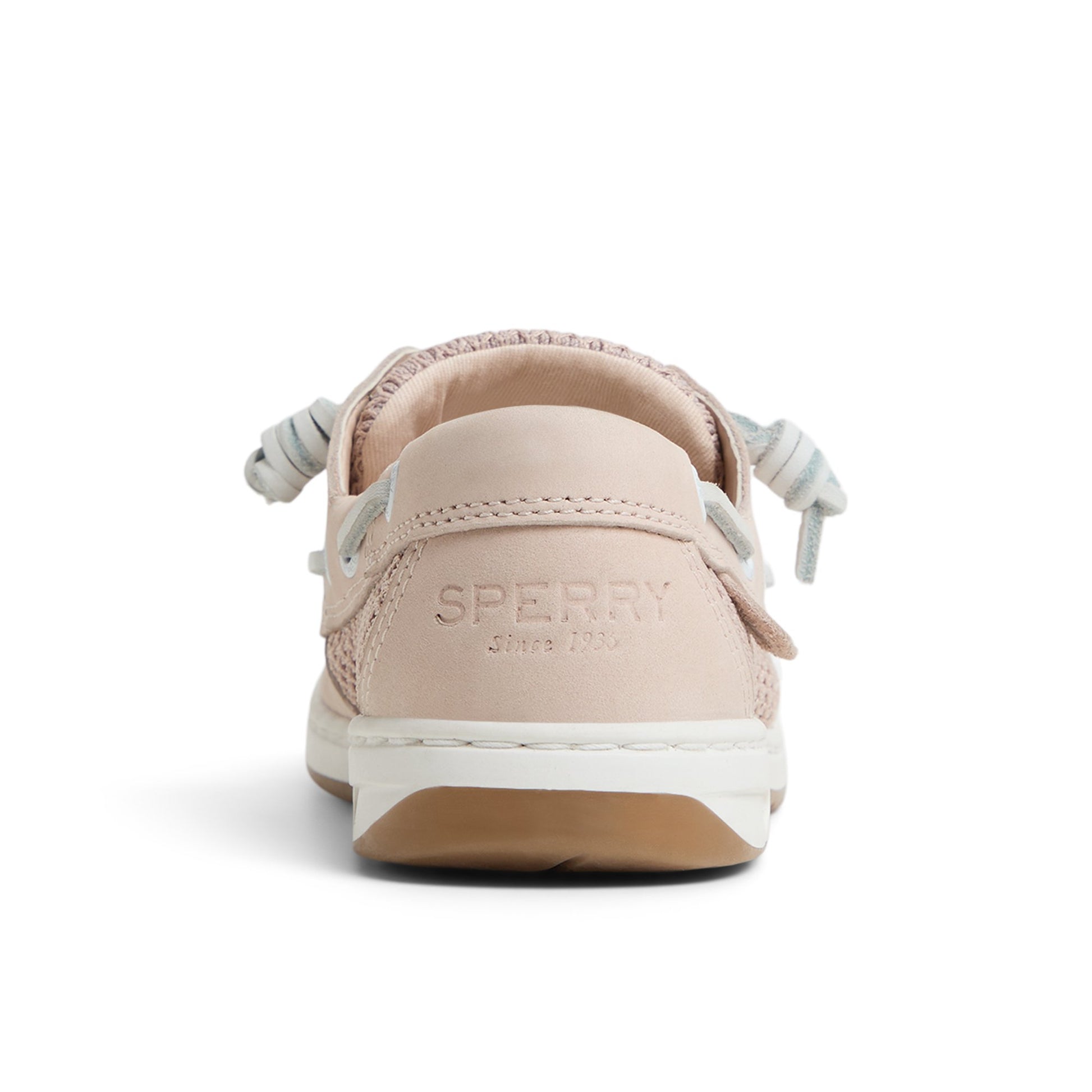 Three-quarter angle of Light pink Rosefish 3 Eye Boat Shoe Boat Shoes's front side