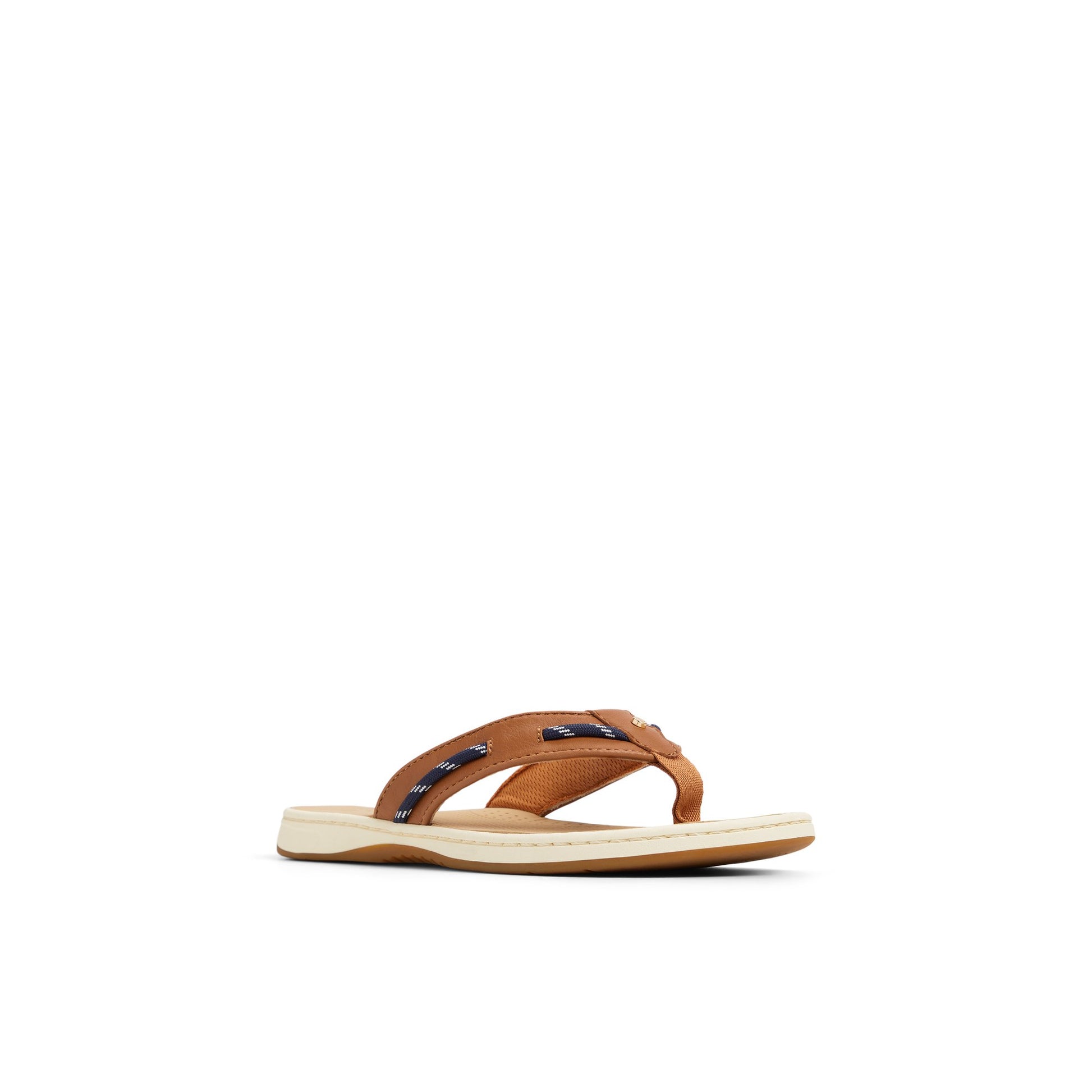 Side view of Light Brown Seafish 2 Thong Sandal Flip Flop Thong Sandals