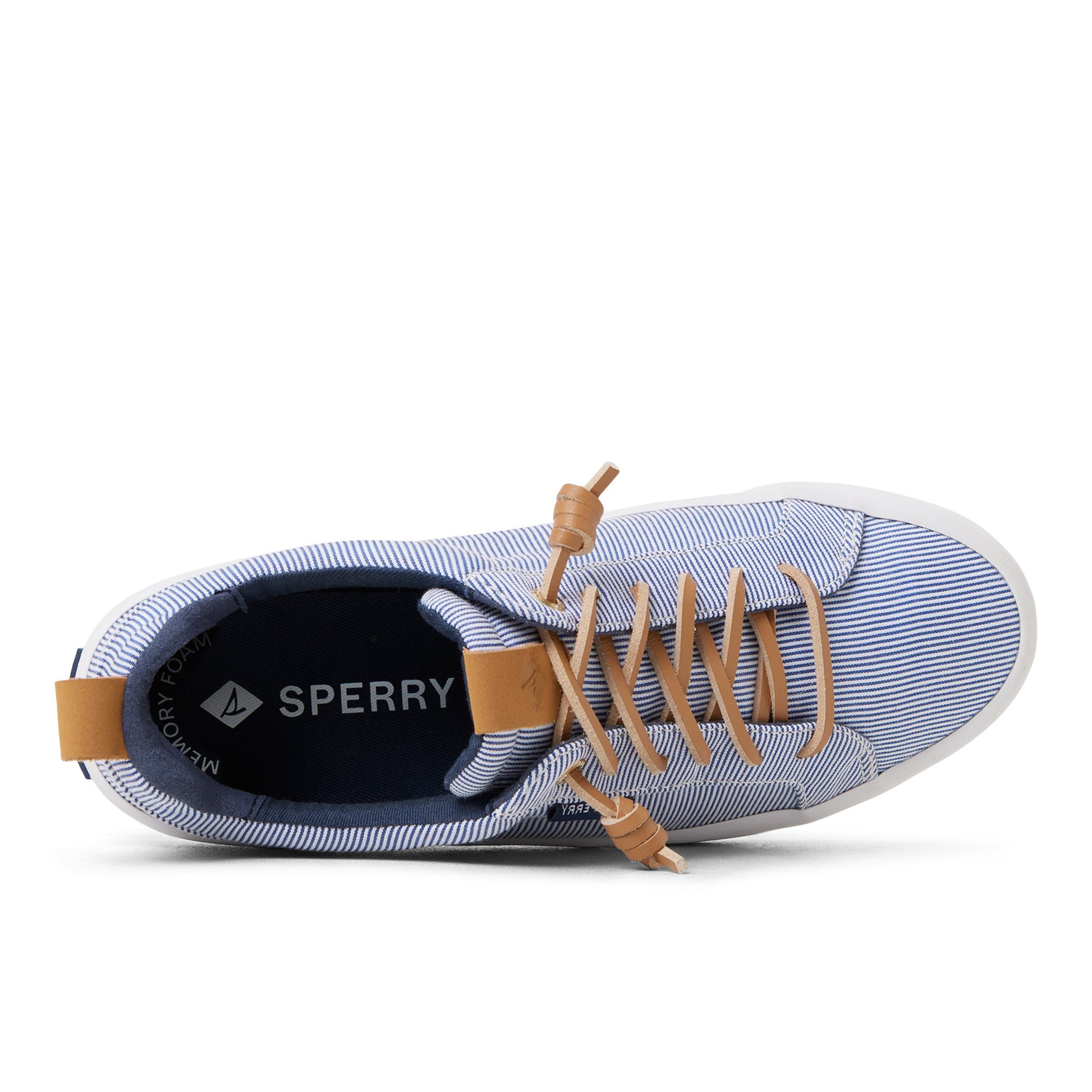 Top-down view of the White/Navy Bermuda Beach Sneaker Low Top Sneakers