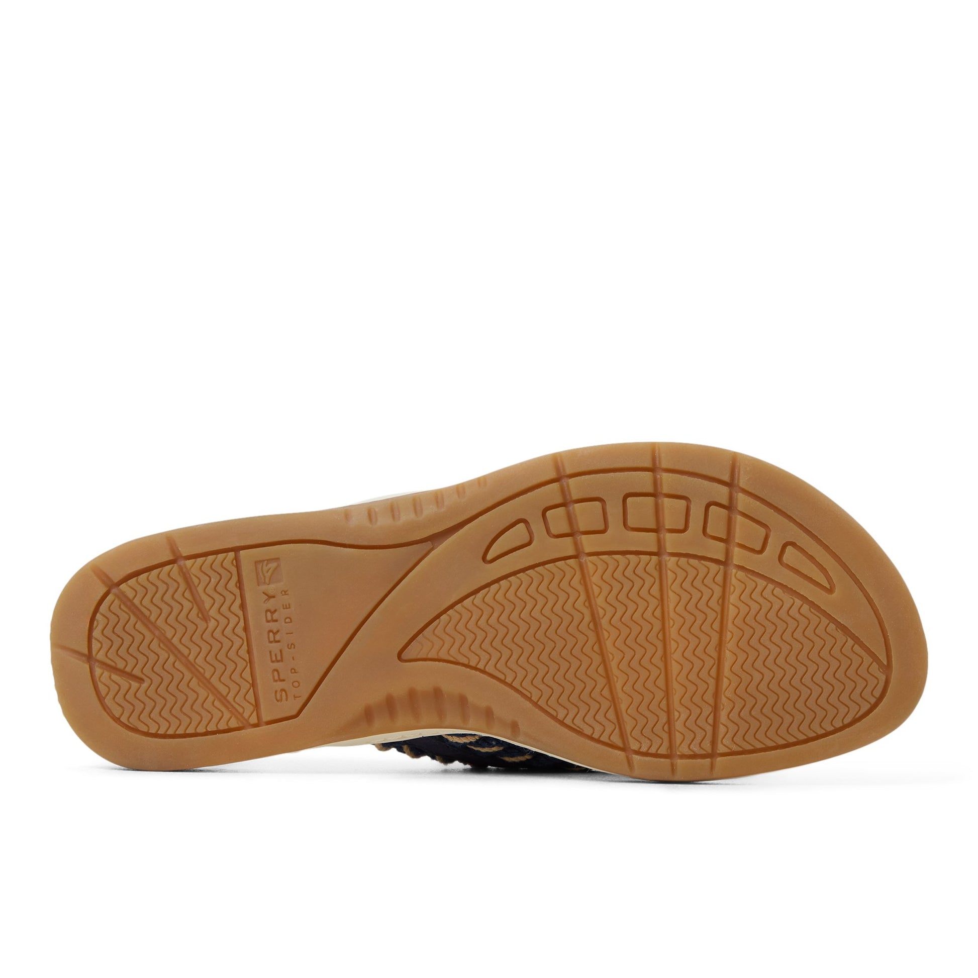 Close-up of the Navy Ponyfish Sandal Flip Flop Thong Sandals