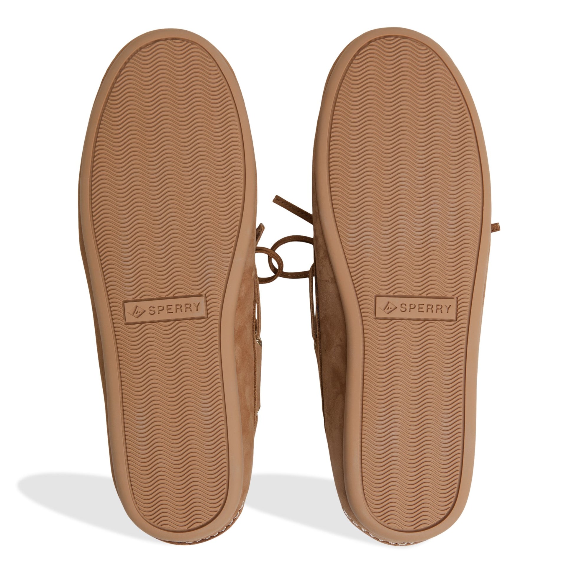 Close-up of the Tan Sperry x Aritzia Slim Boat Shoe Boat Shoes
